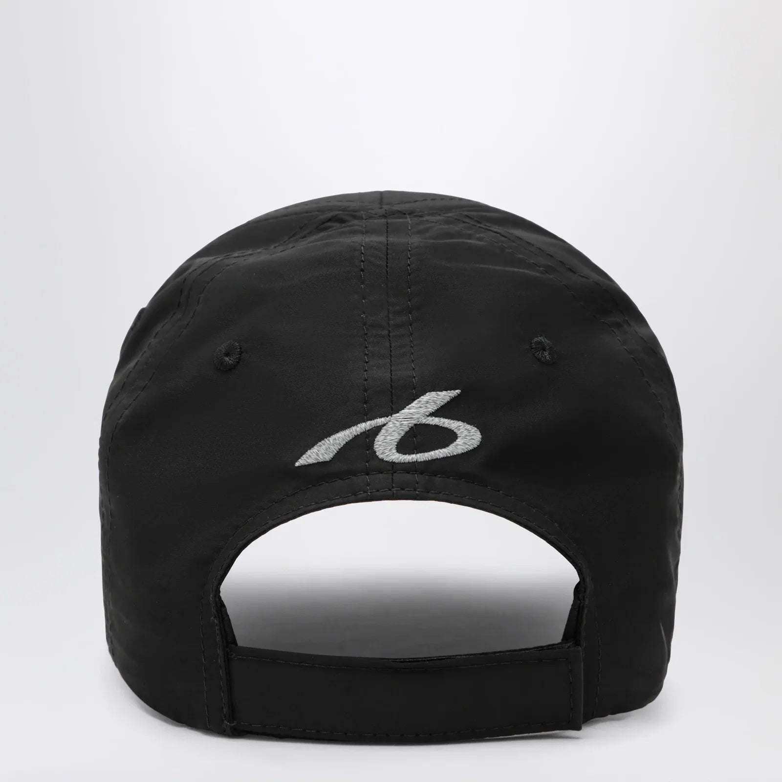 Balenciaga Black techwear cap with reflective detailing