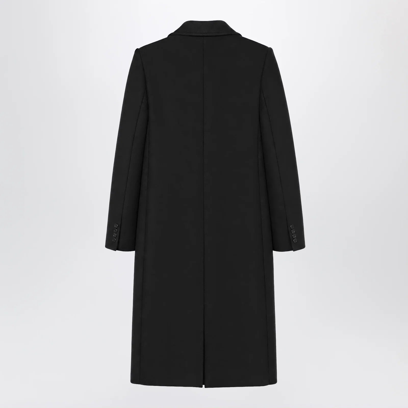 Balenciaga Long double-face tailored coat in black cotton