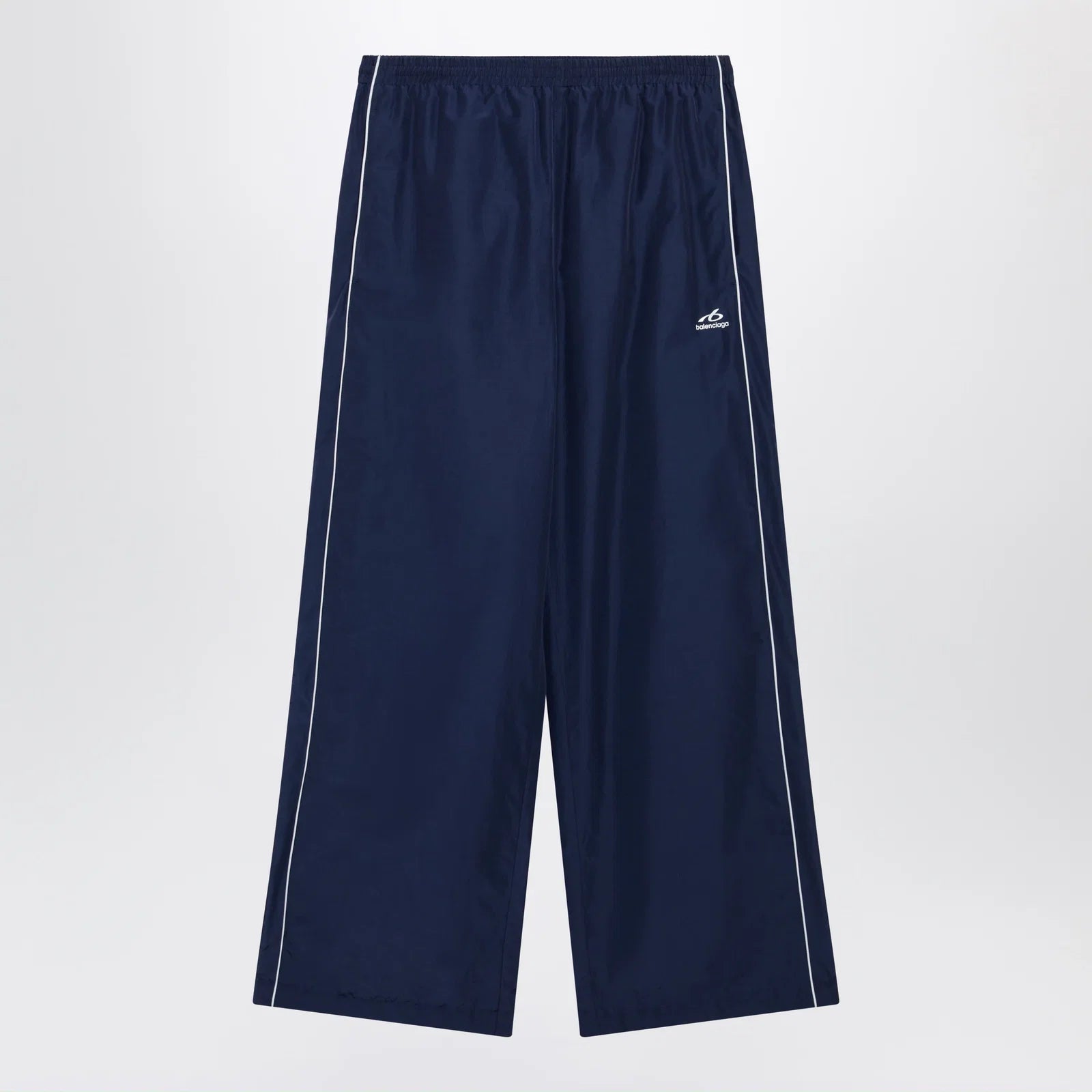 Balenciaga Bodies track pants in dark navy poplin
