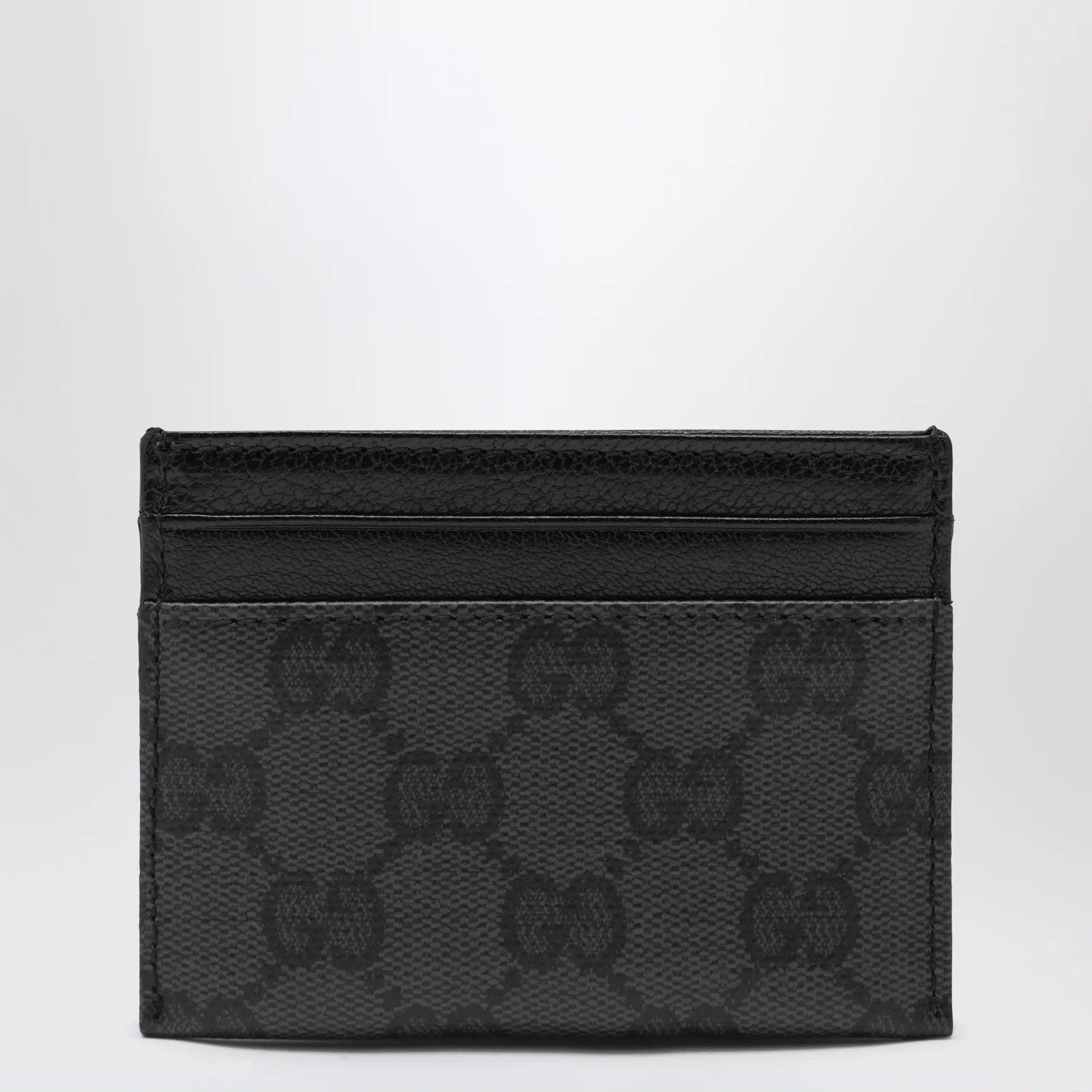 GUCCI Essence Classic card holder in black GG canvas