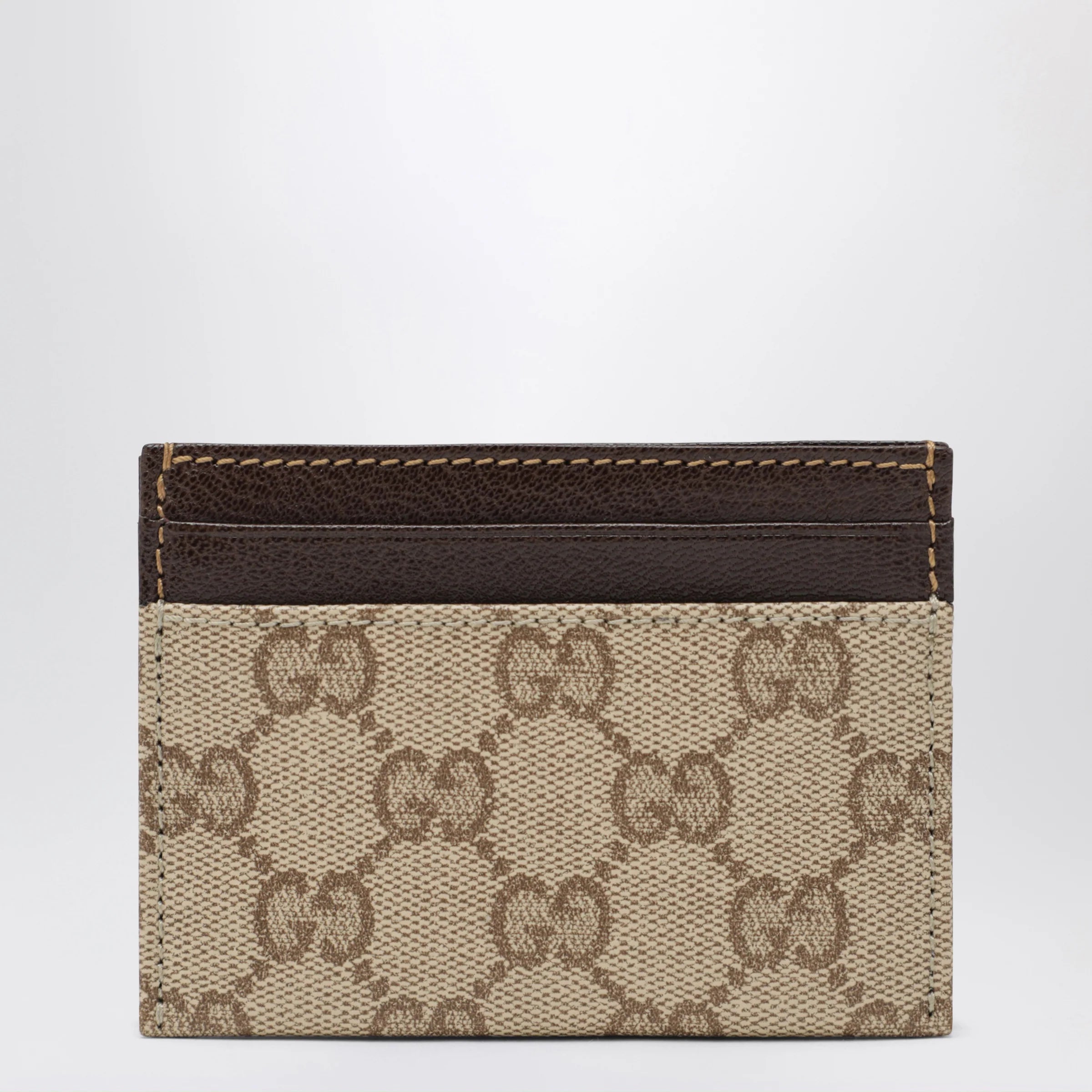GUCCI Essence Classic card holder in brown GG canvas