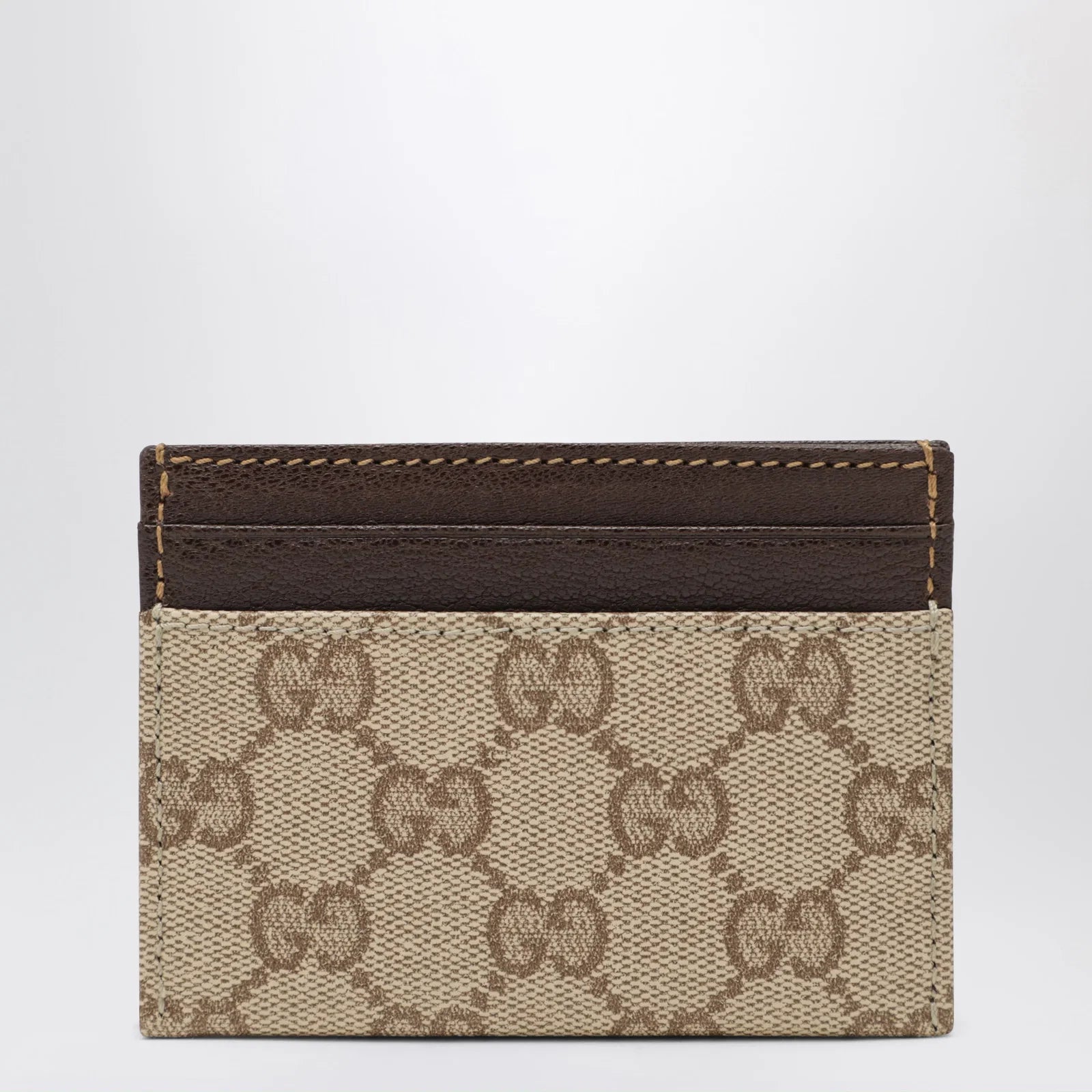 GUCCI Essence Classic card holder in brown GG canvas