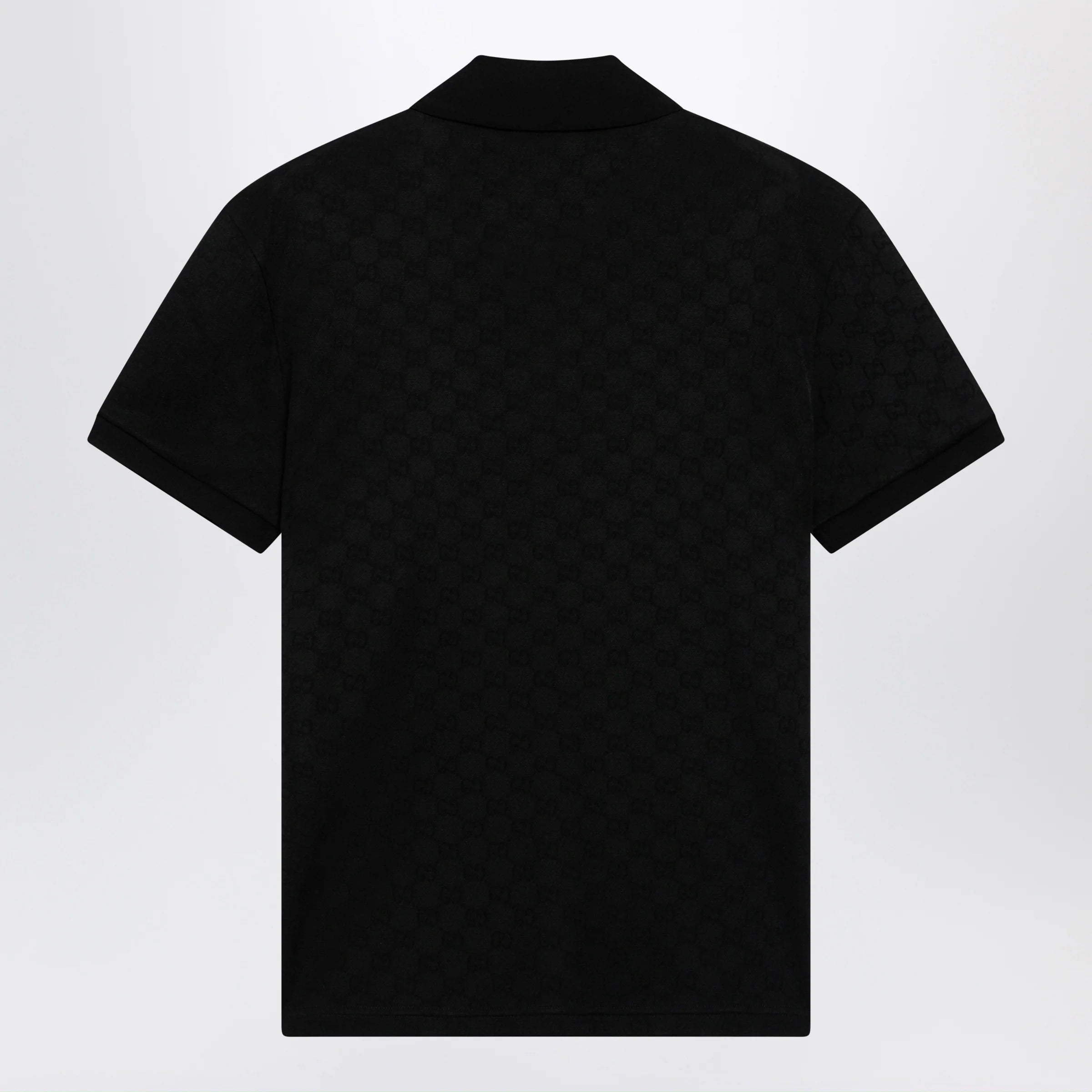 GUCCI Black GG jacquard technical jersey polo shirt