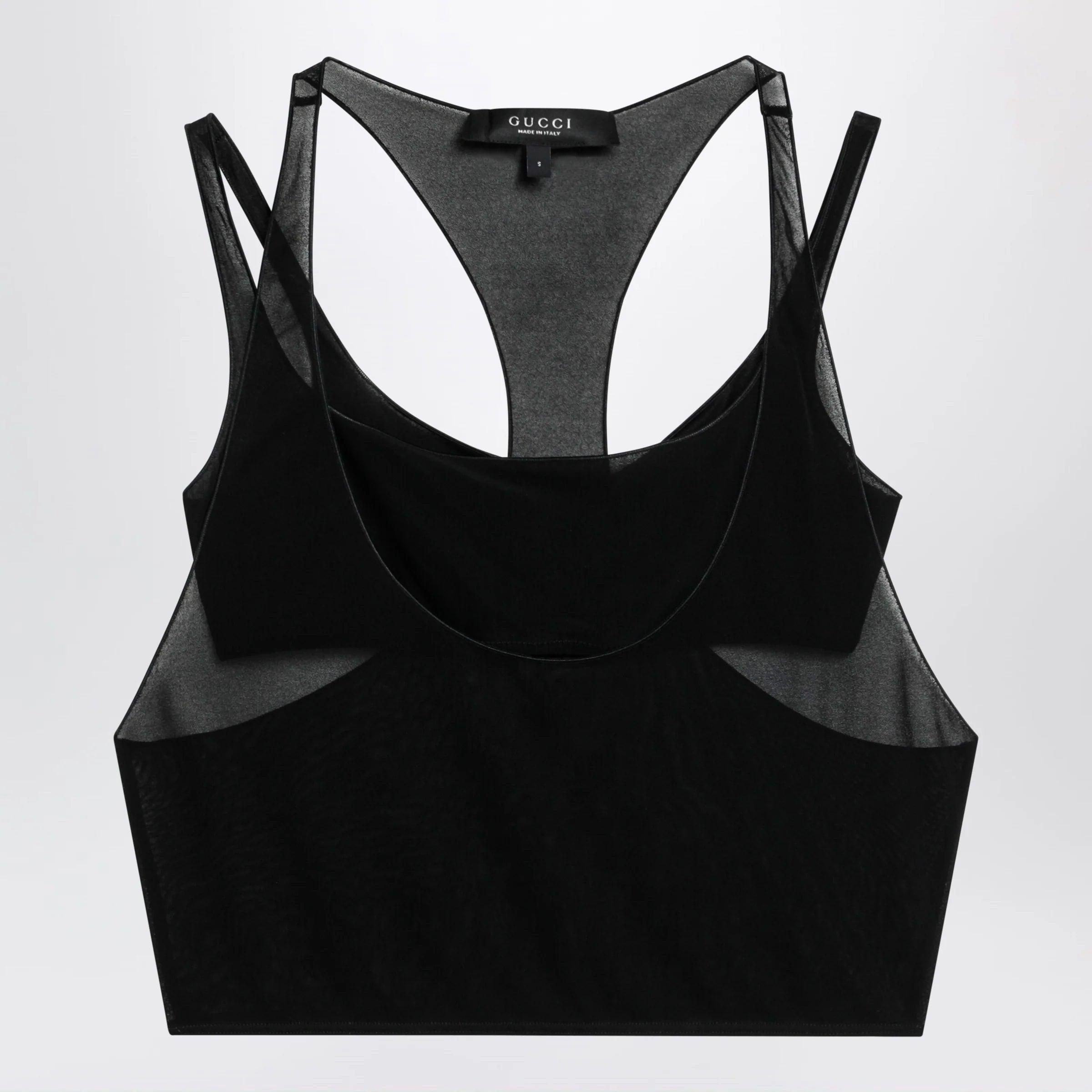 GUCCI Black lightweight crêpe jersey bralette set