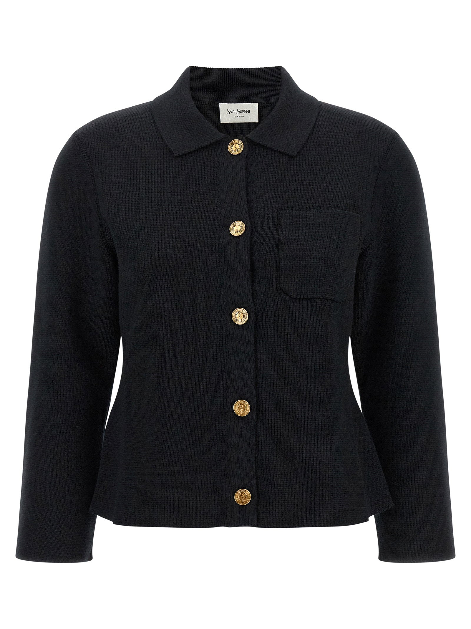 Saint Laurent Cassandre Medallion Cardigan