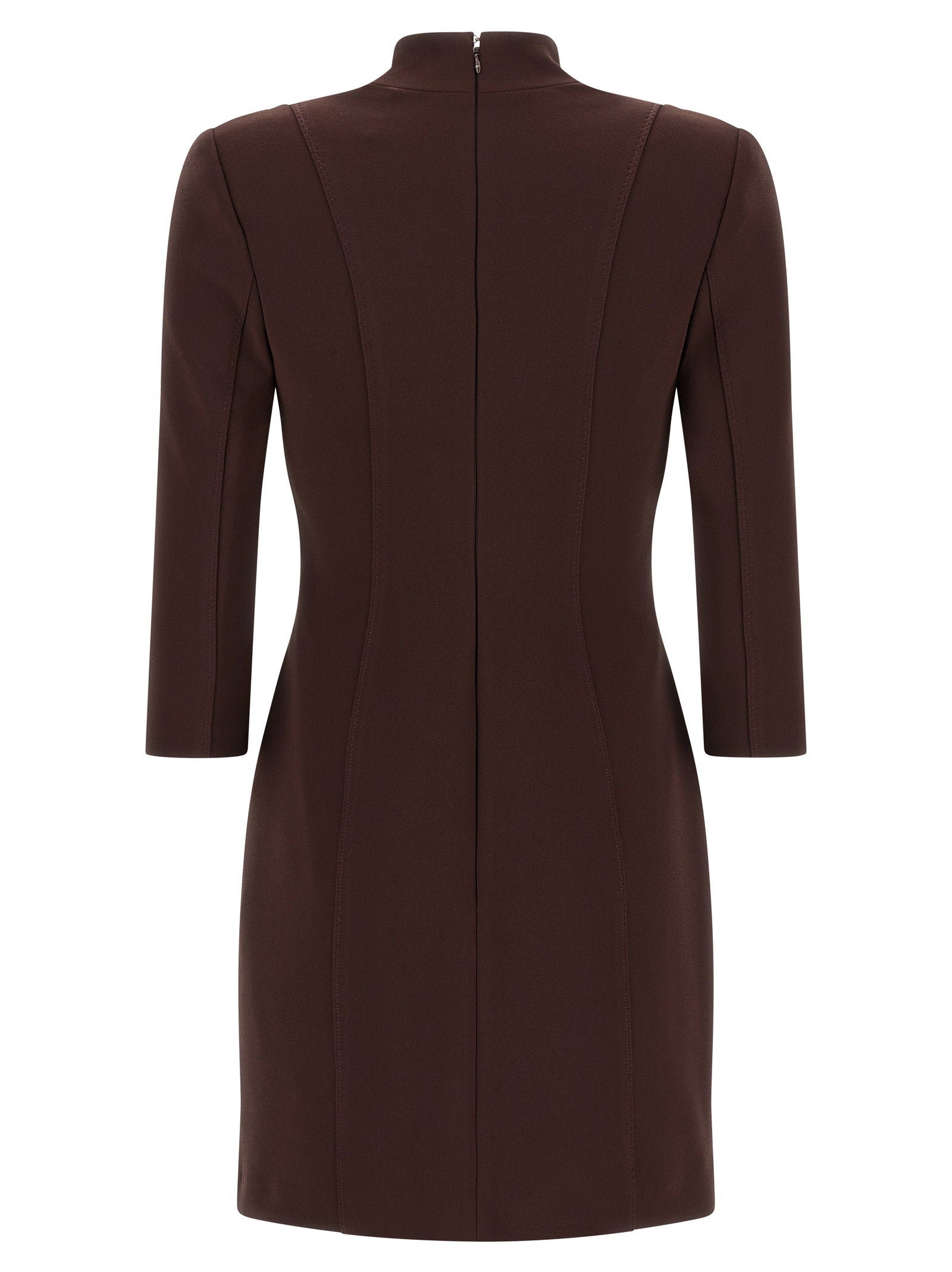 Elisabetta Franchi Logo Dress With Elastic Bands