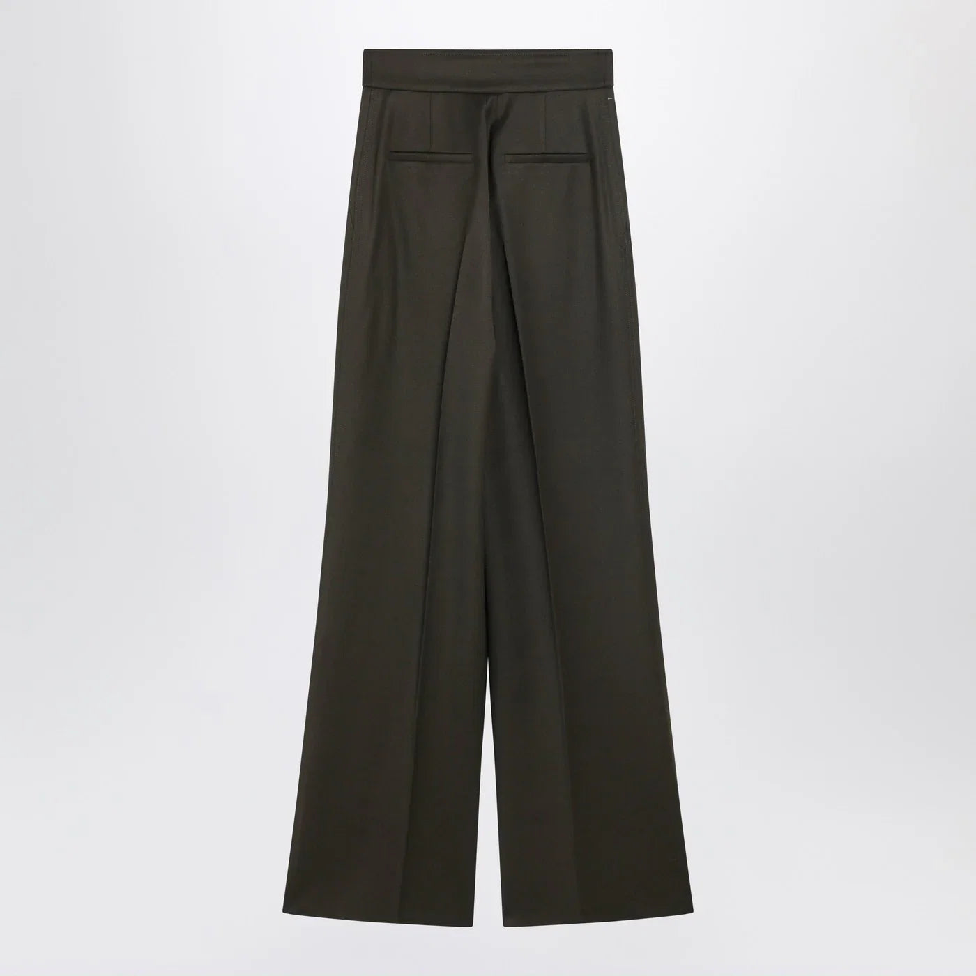 Max Mara Moss green wide-leg wool trousers