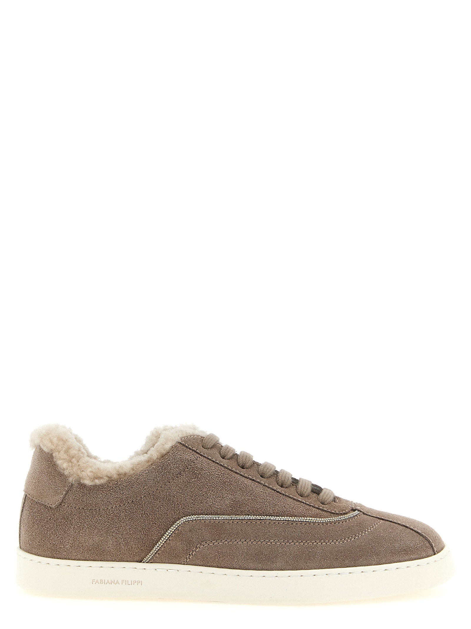 Fabiana Filippi Diamond Detail Suede Sneakers