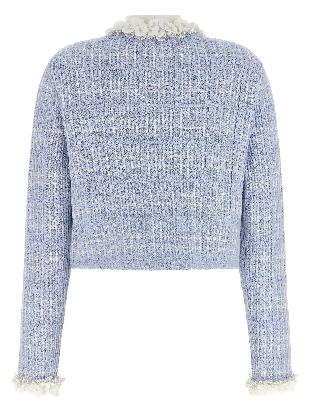 Self-Portrait Check Knit Jacket