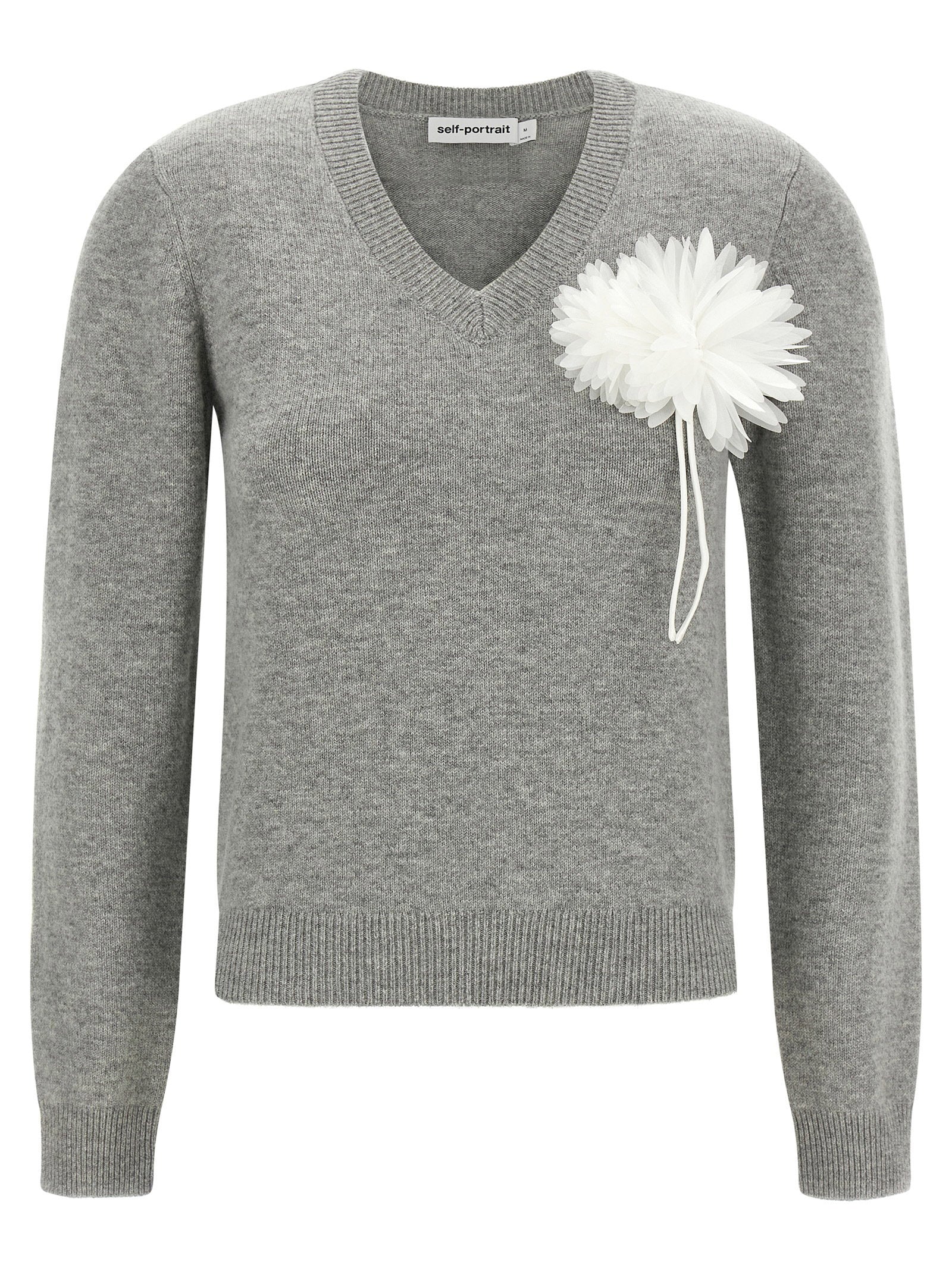 Self-Portrait Fiore Pin Sweater