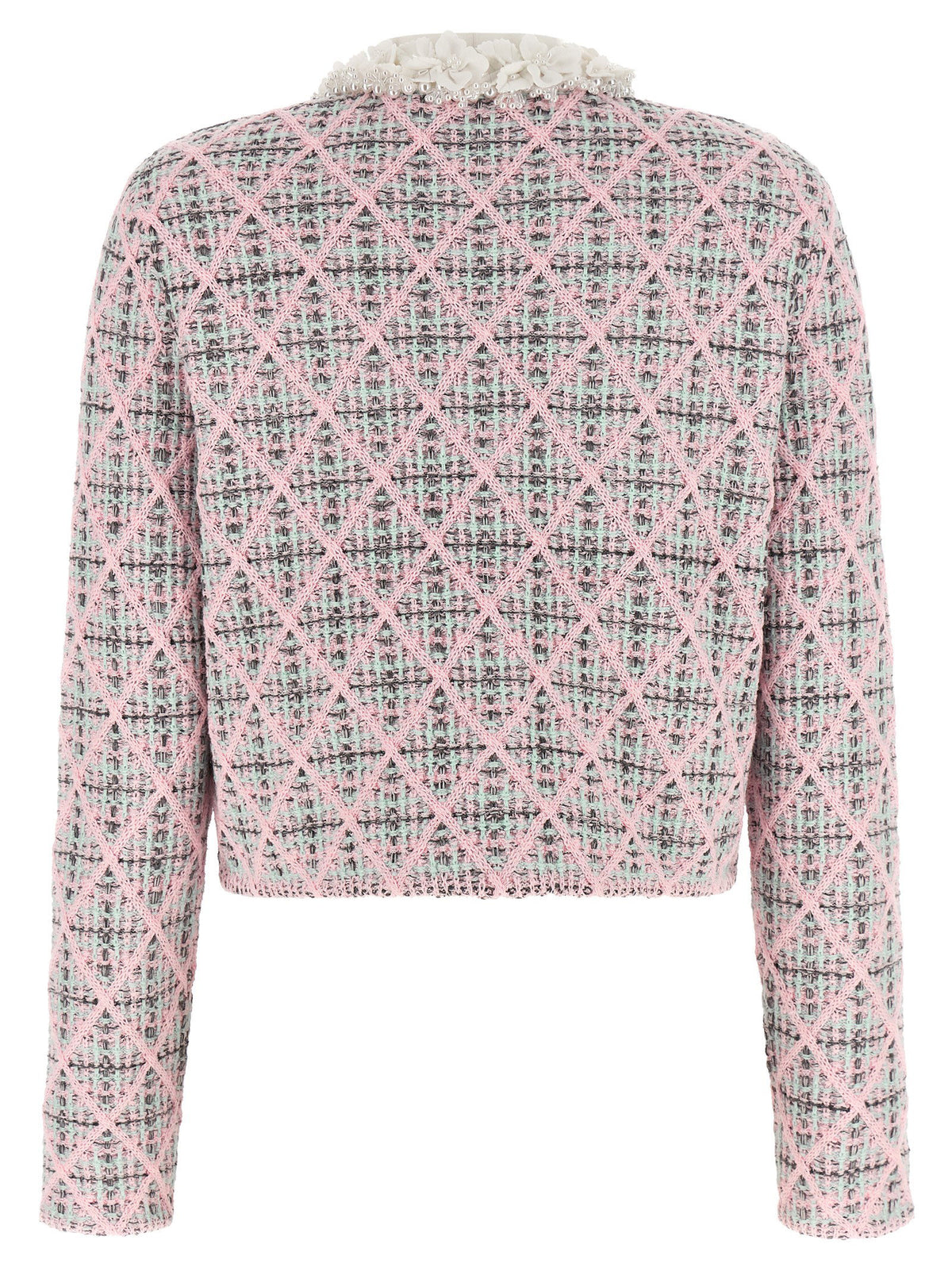 Self-Portrait Floral Collar Cardigan