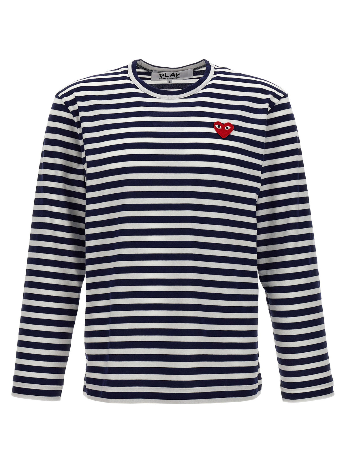 Comme Des Garçons Play Logo Patch Stripes T-shirt