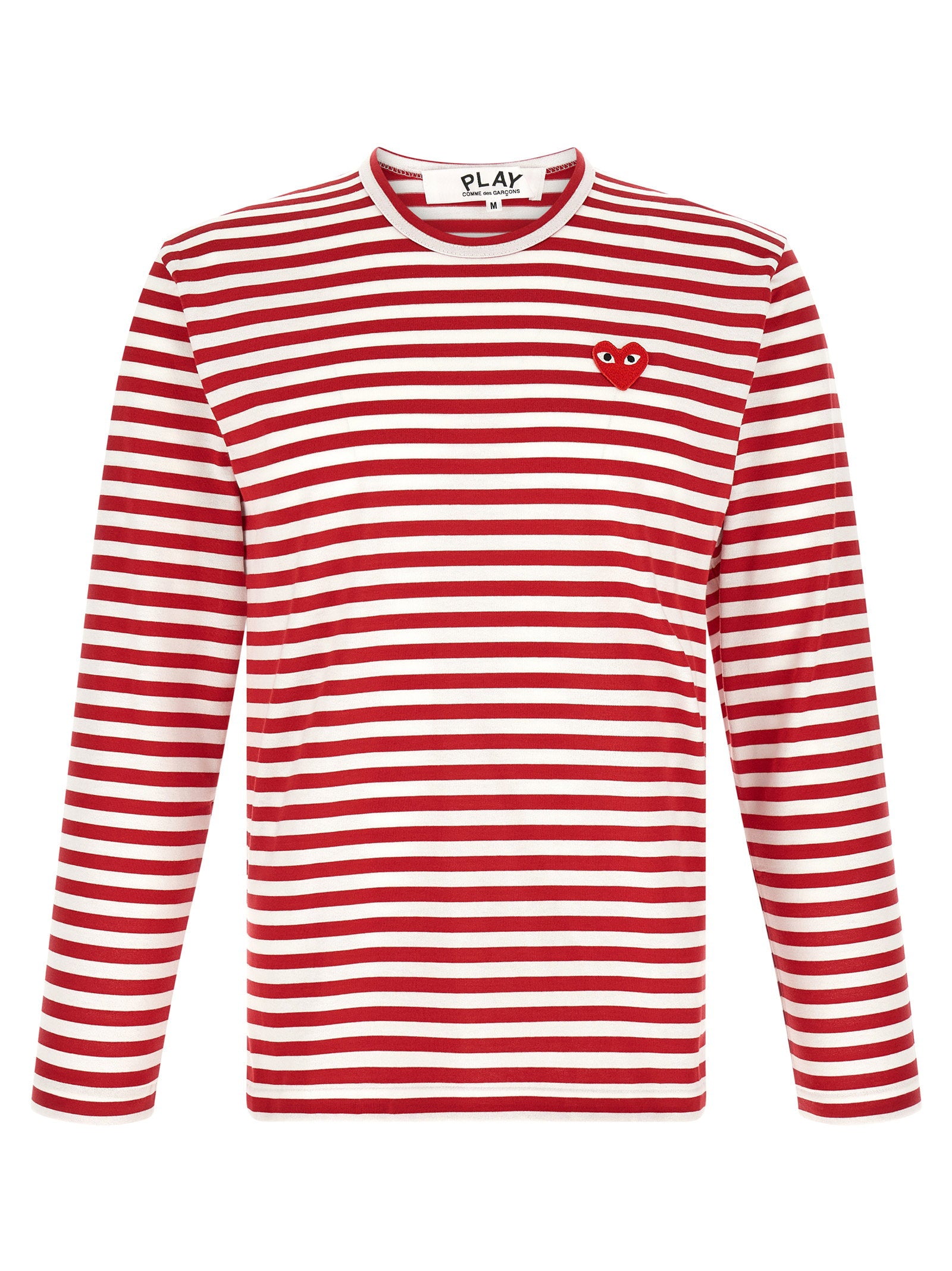 Comme Des Garçons Play Striped T-shirt With Heart Patch