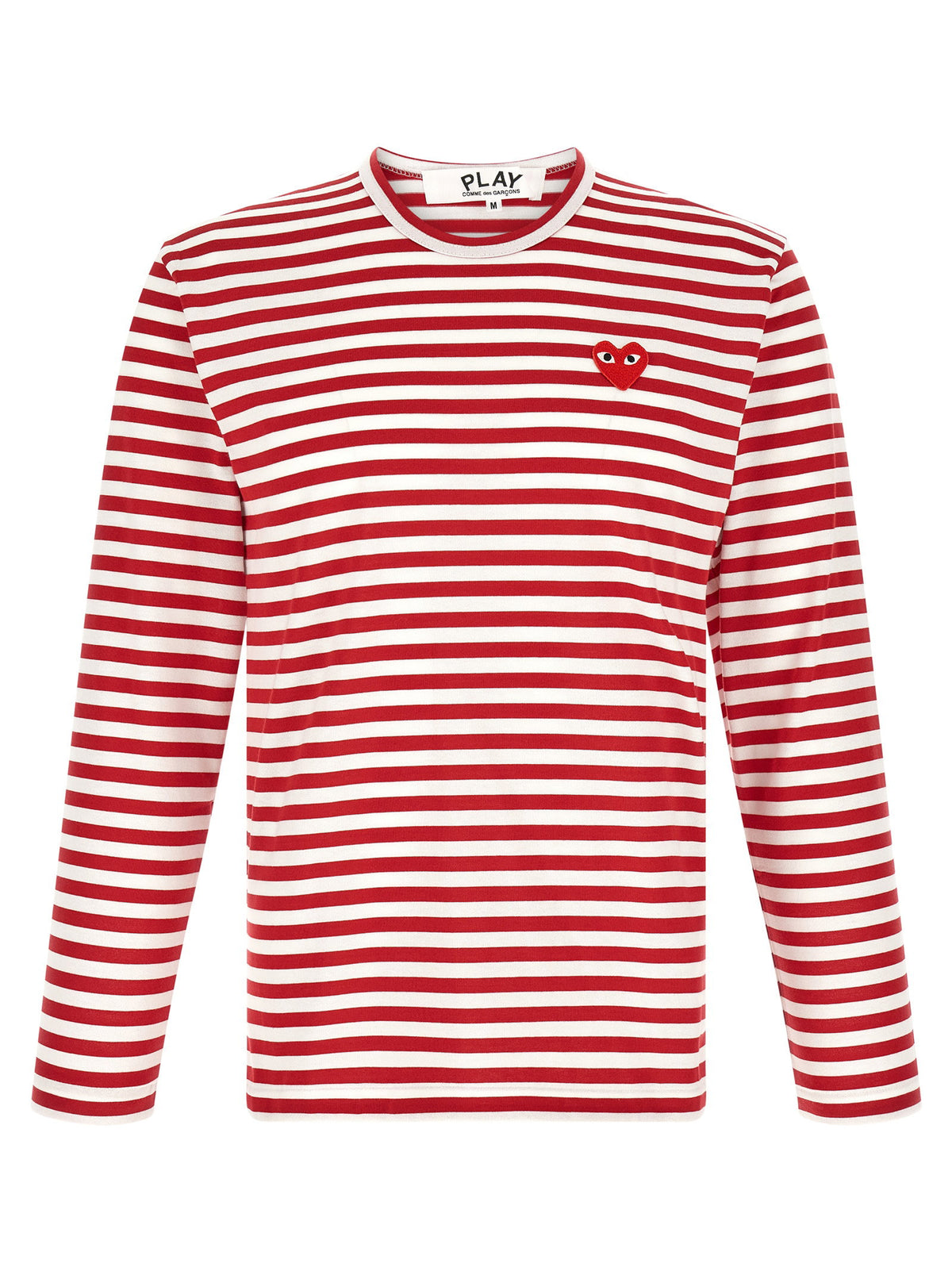 Comme Des Garçons Play Striped T-shirt With Heart Patch