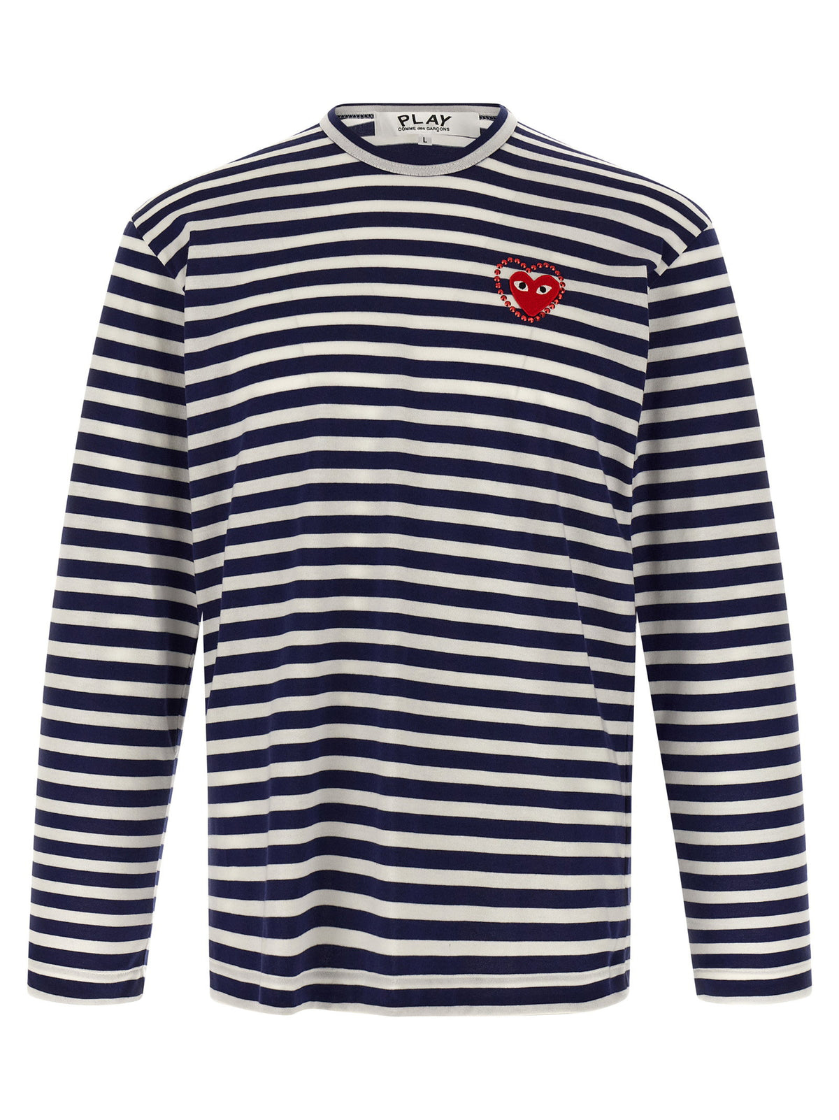 Comme Des Garçons Play Logo Patch Stripes T-shirt