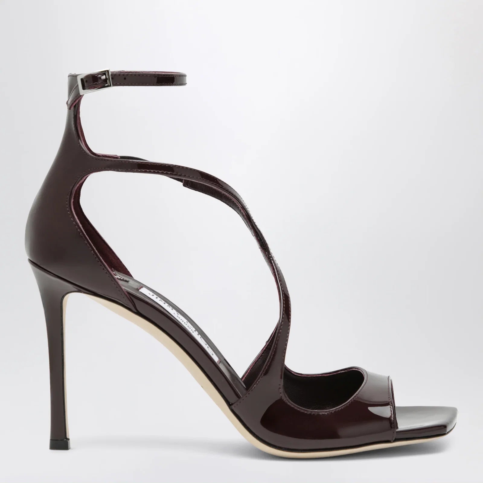 Jimmy Choo Azia sandals in deep red patent leather