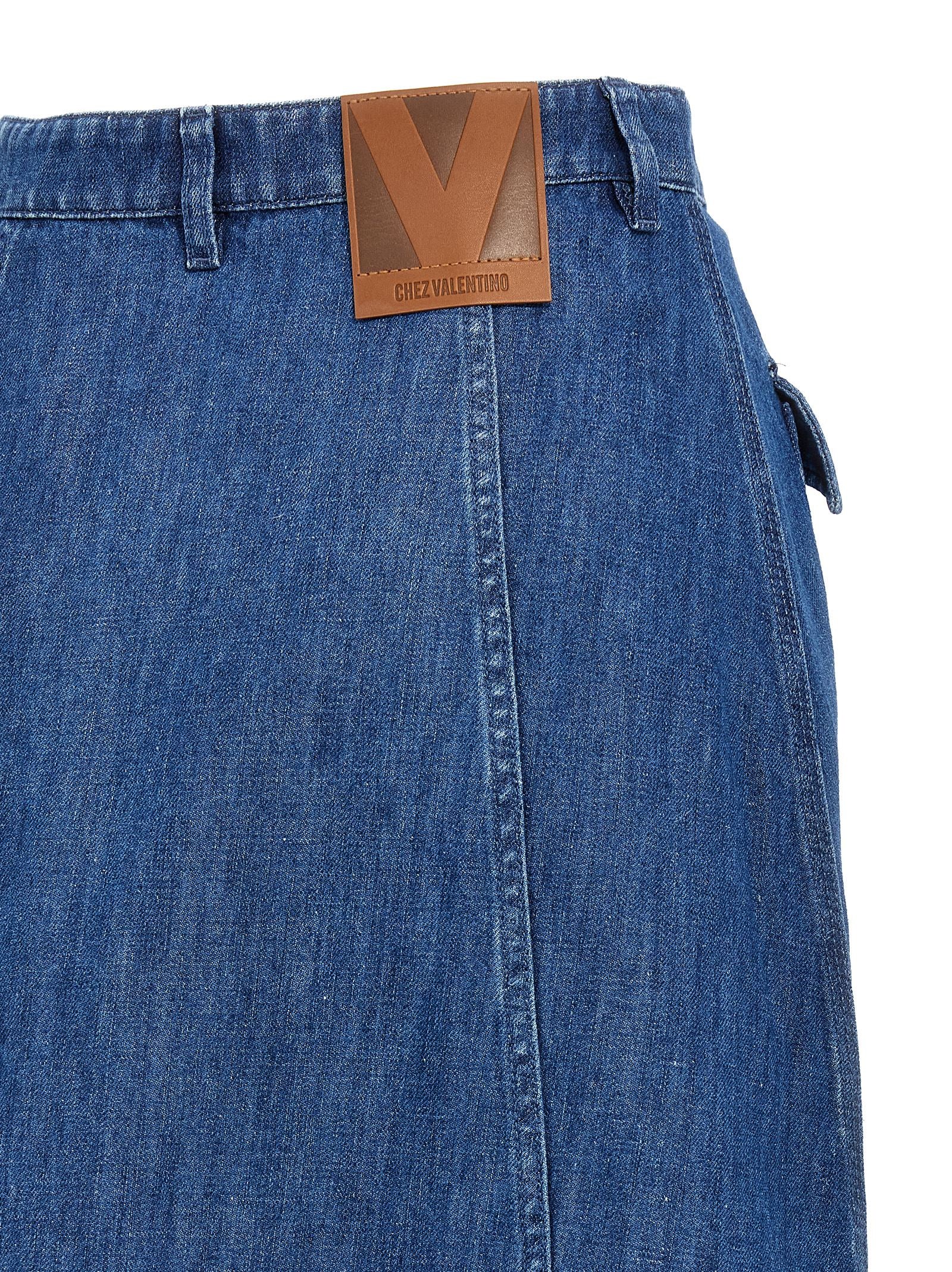Valentino Garavani Denim Skirt