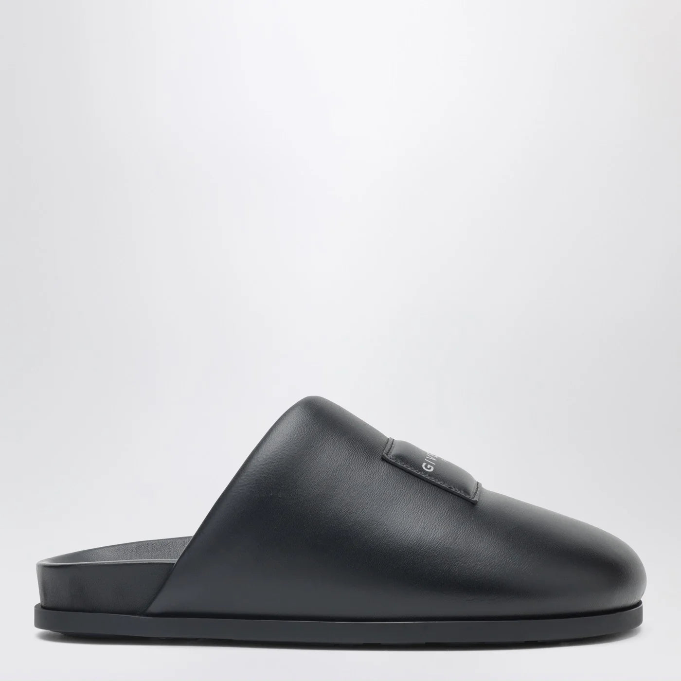 Givenchy Label flat mules in black nappa leather