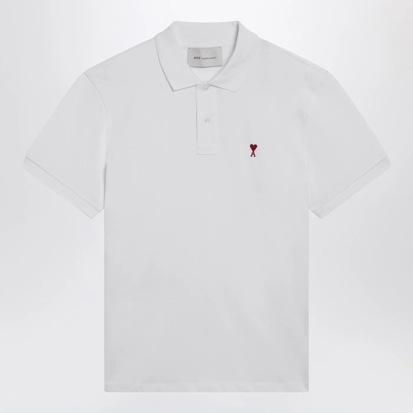 Ami Paris Ami De Coeur white polo shirt