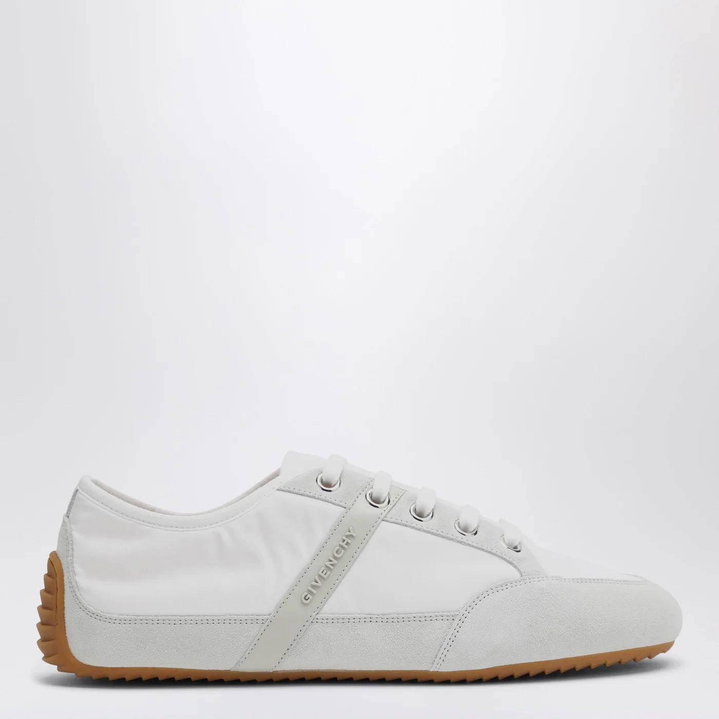 Givenchy White Silm Sneakers in nylon and suede