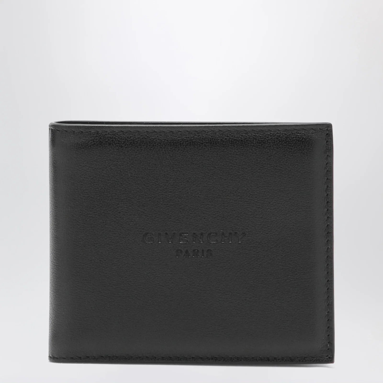 Givenchy Embossed-logo calf leather wallet in black