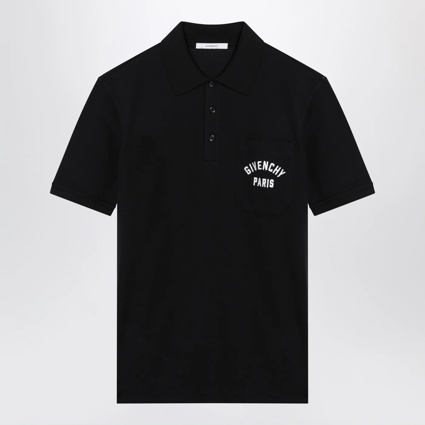Givenchy Dark blue polo shirt with logo embroidery