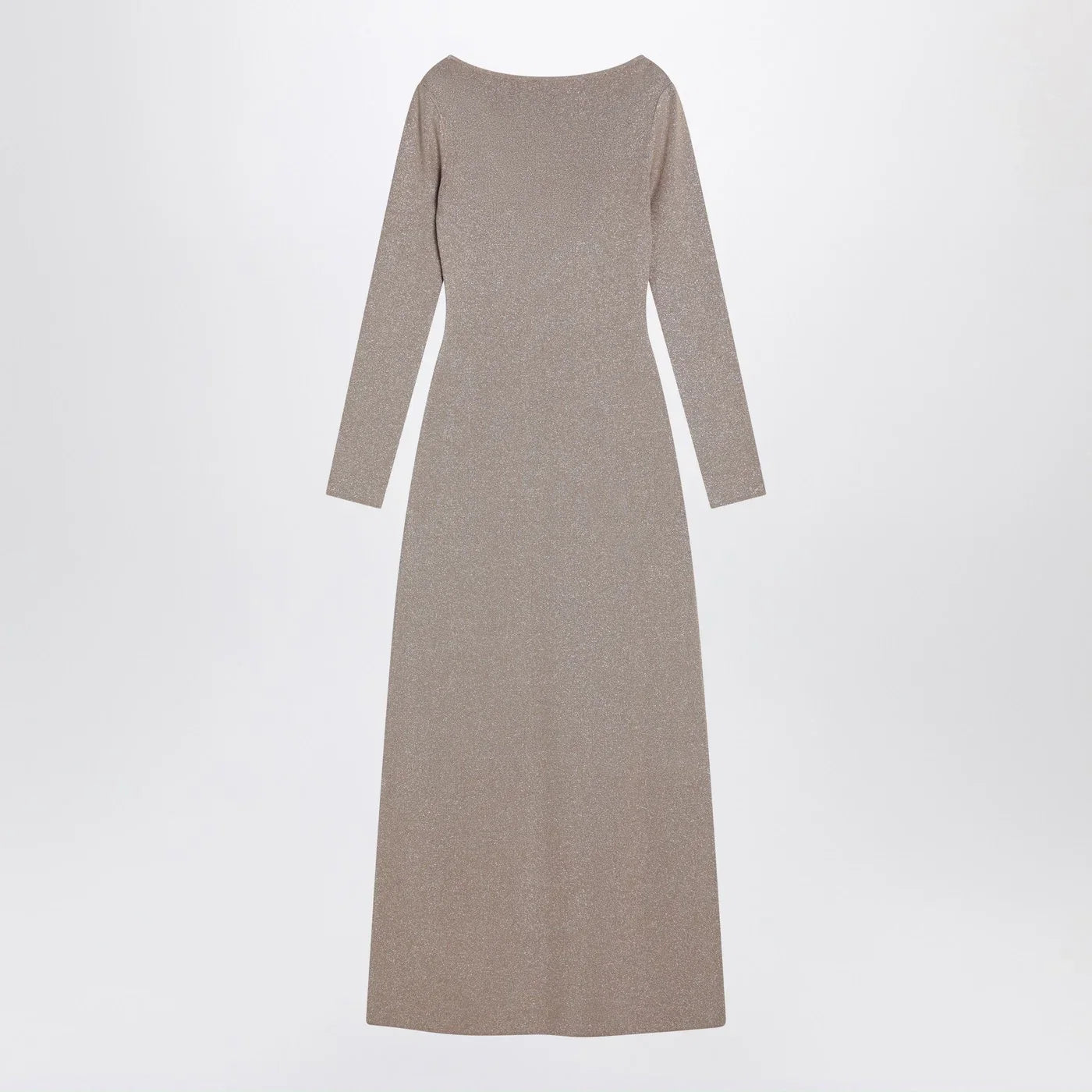 Max Mara Pianoforte Beige dress in viscose and lurex yarn