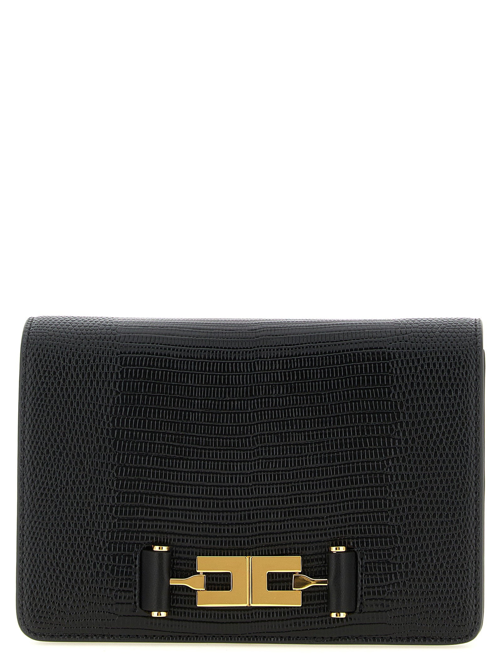 Elisabetta Franchi Lizard Print Crossbody Bag