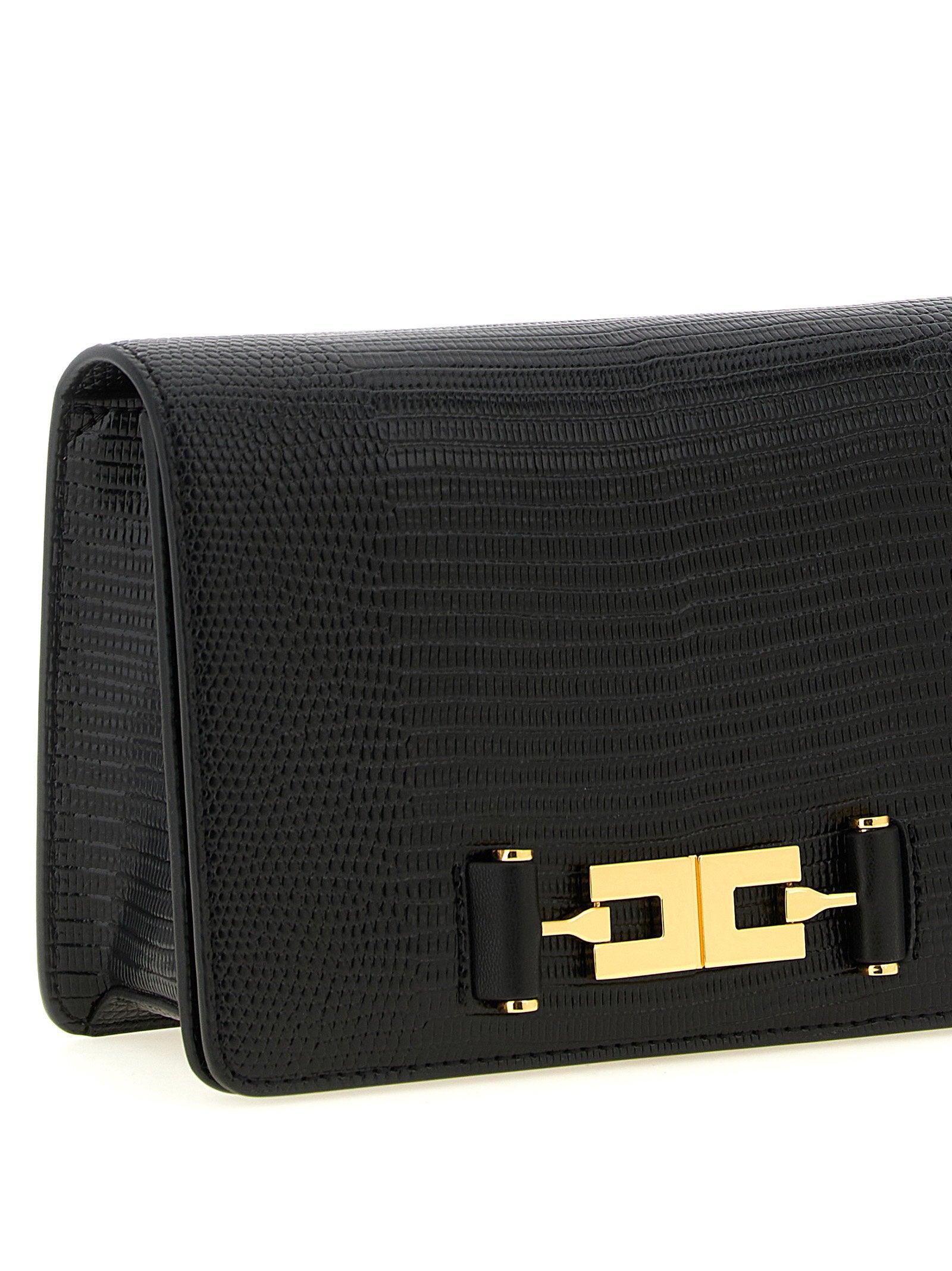 Elisabetta Franchi Lizard Print Crossbody Bag