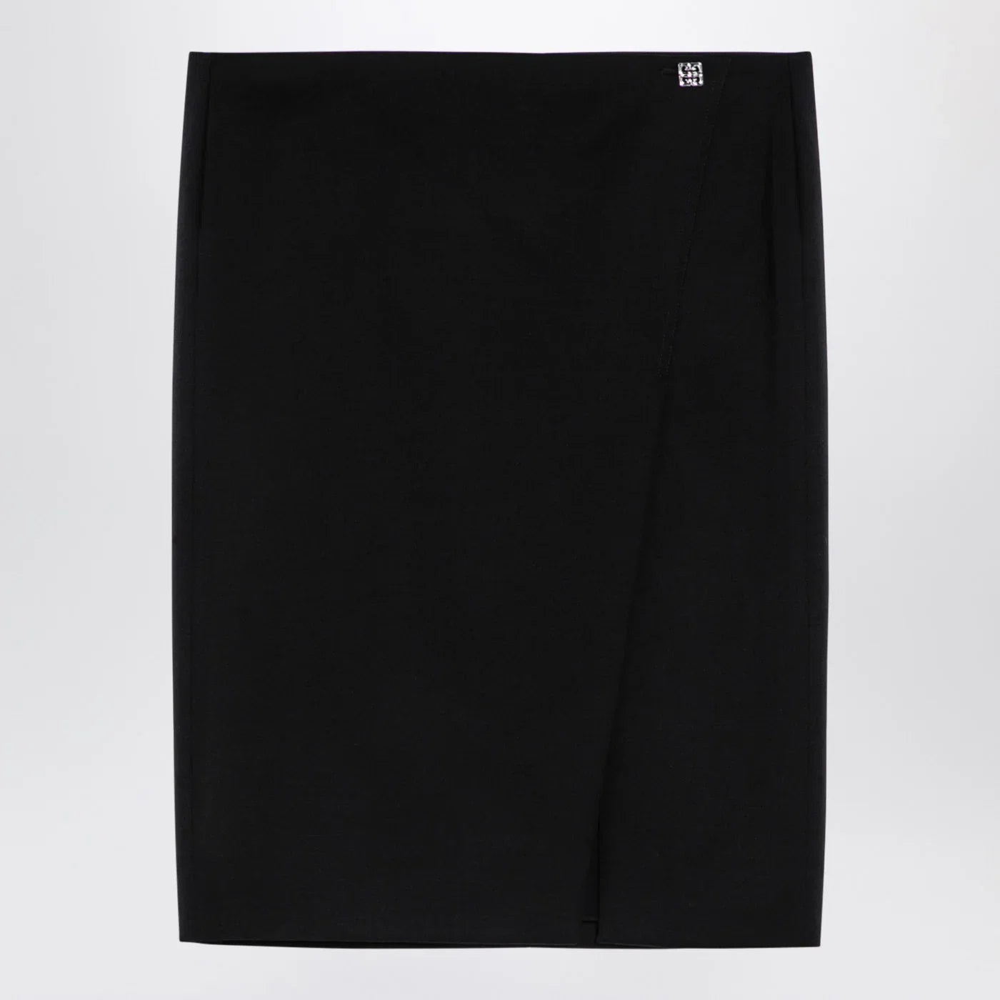 Givenchy Black wool skirt with metal button 4G