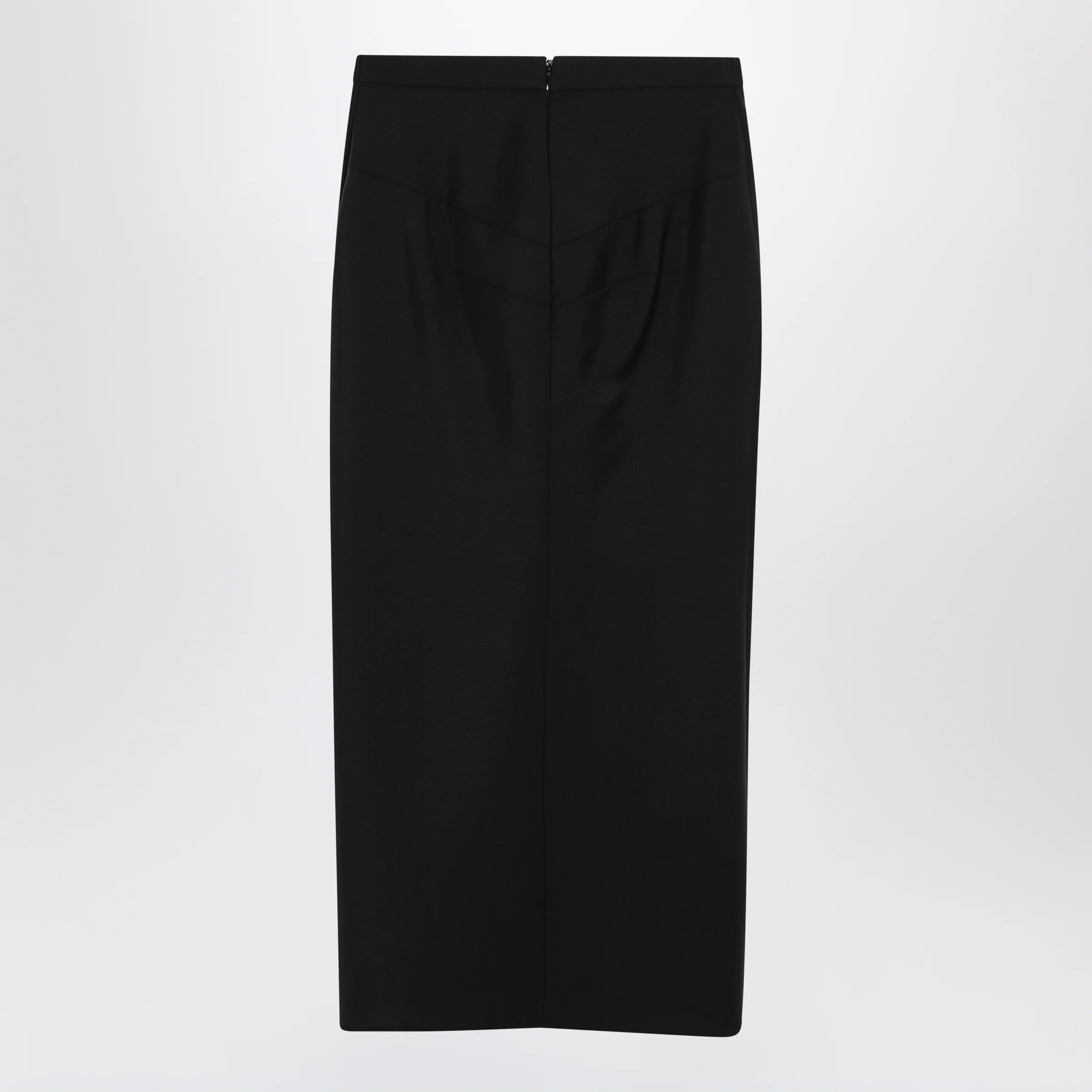 Givenchy Draped skirt in black wool and mohair