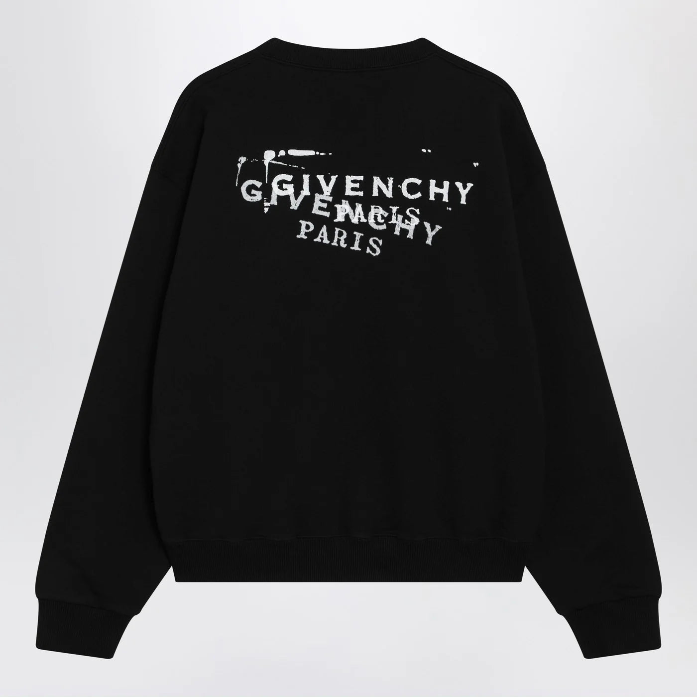 Givenchy Black brushed cotton sweatshirt with logo
