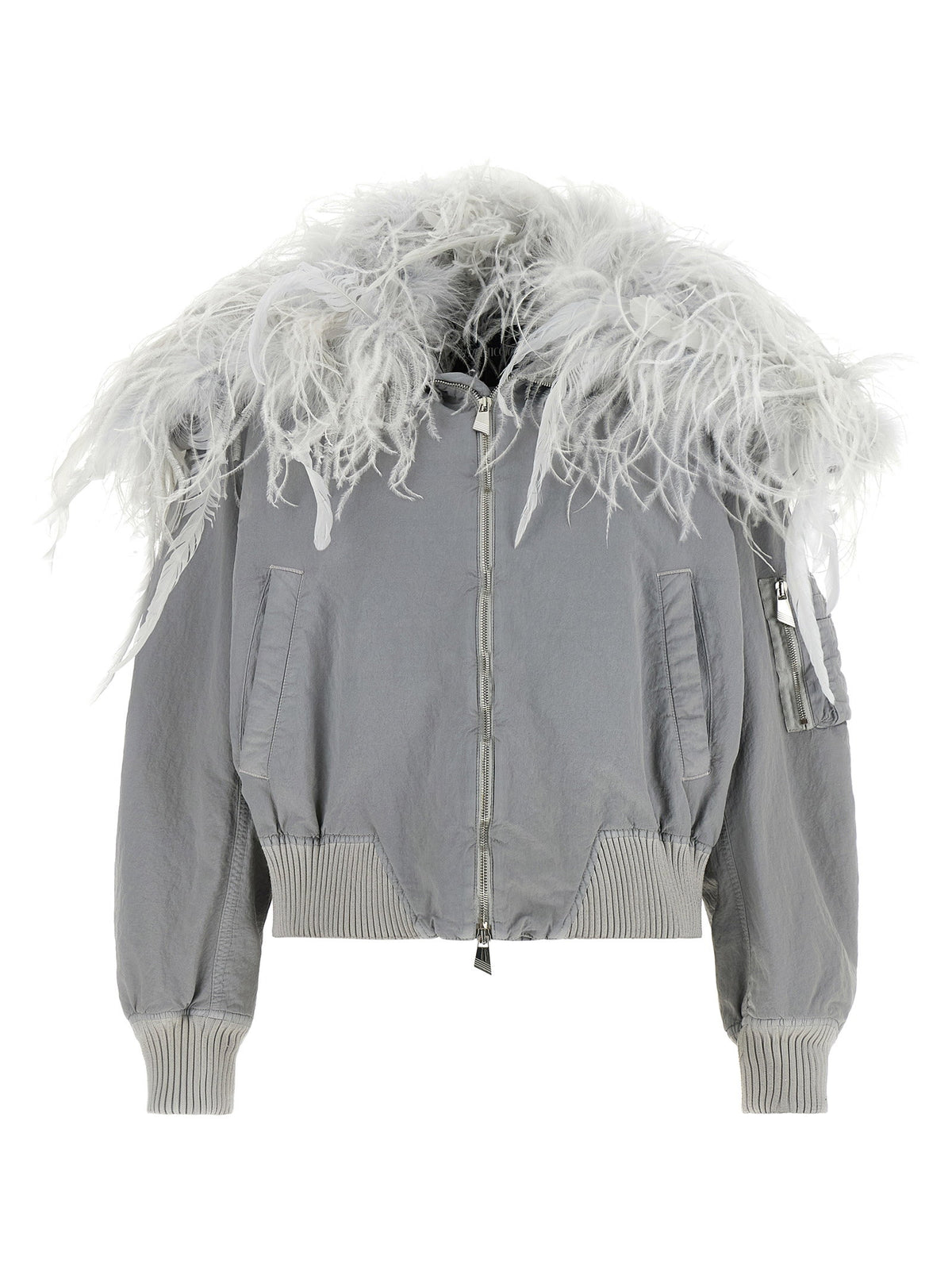 The Attico Feather Insert Bomber Jacket