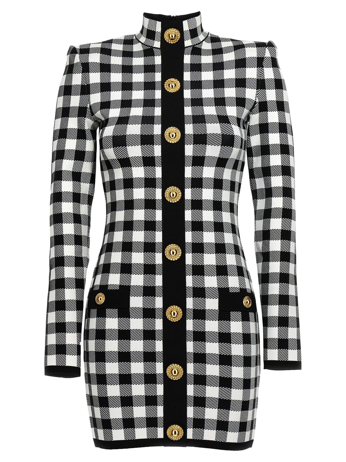 Balmain Vichy Knit Dress