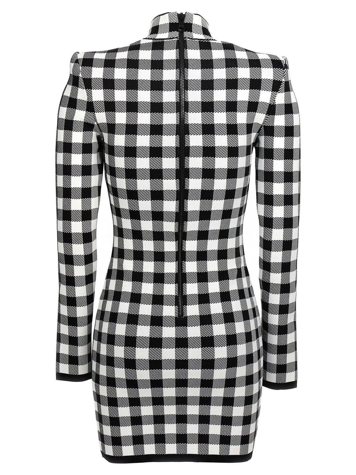 Balmain Vichy Knit Dress