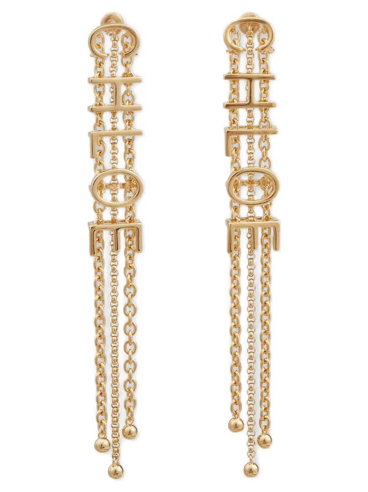 Chloé Lettering Pendant Earrings