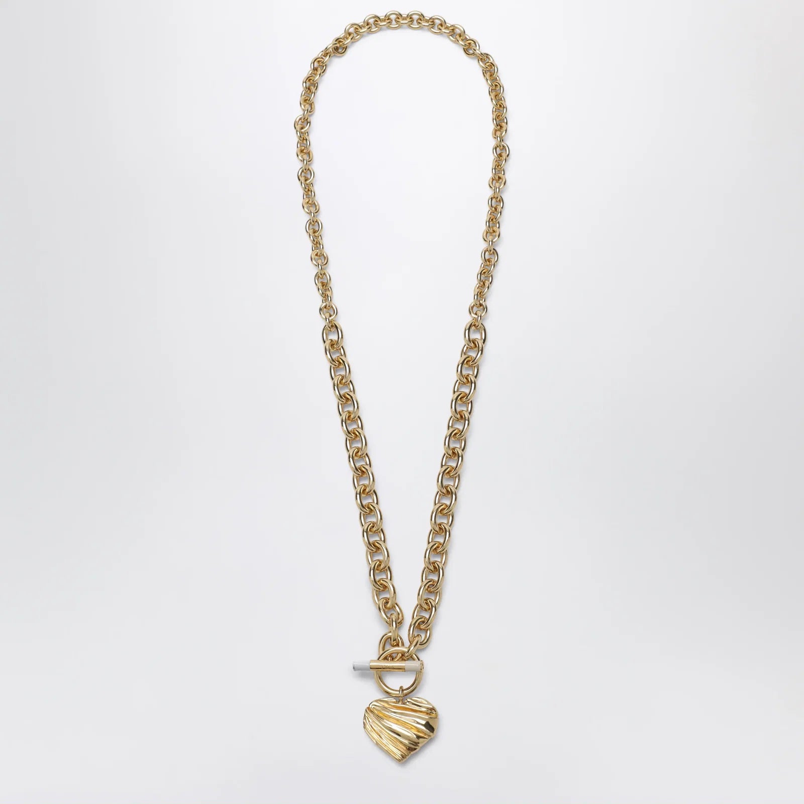 Chloé Gold/Ivory heart chain necklace