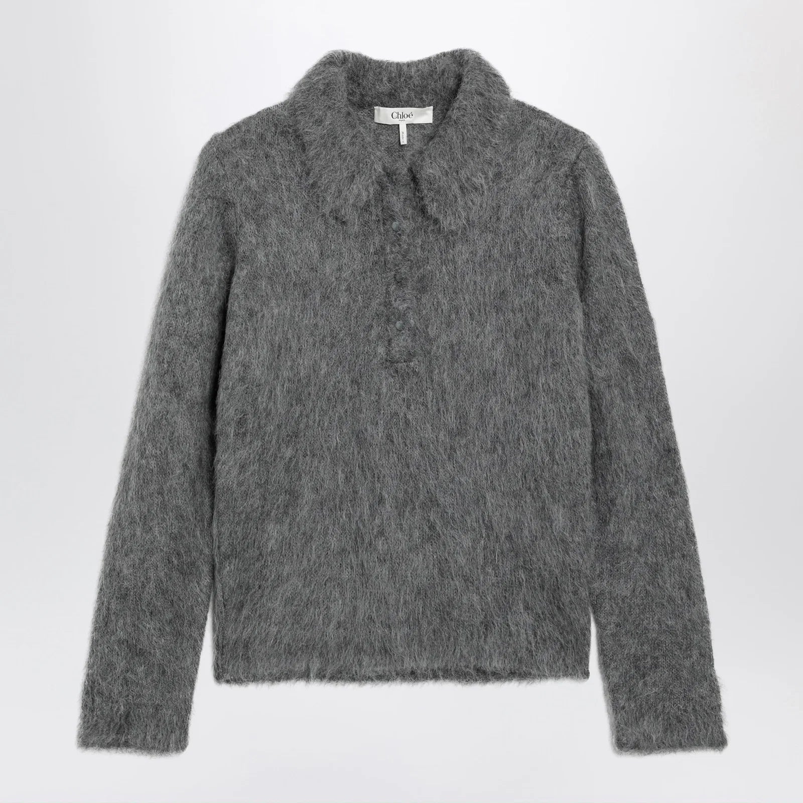Chloé Smoke grey alpaca-blend cardigan