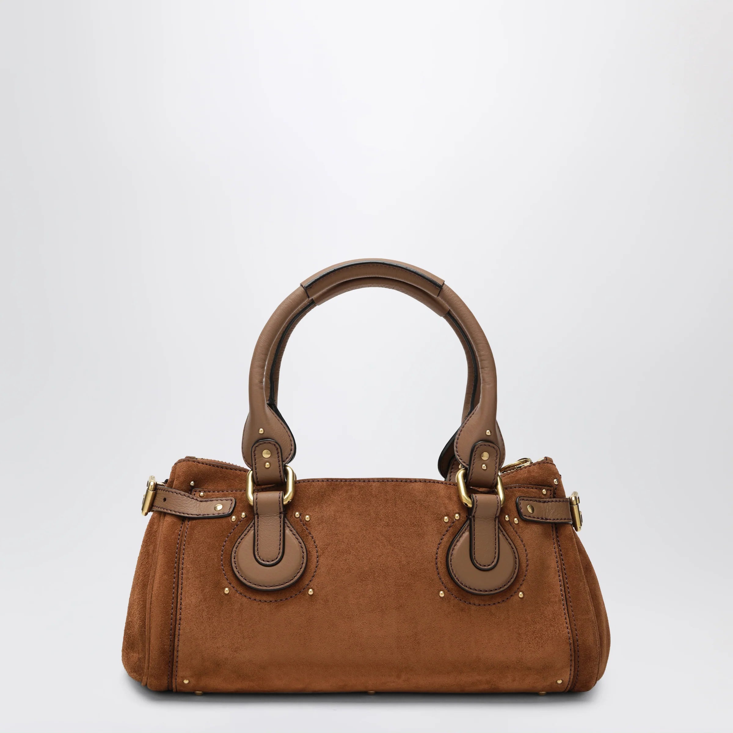 Chloé Paddington suede calf leather bag in vintage brown