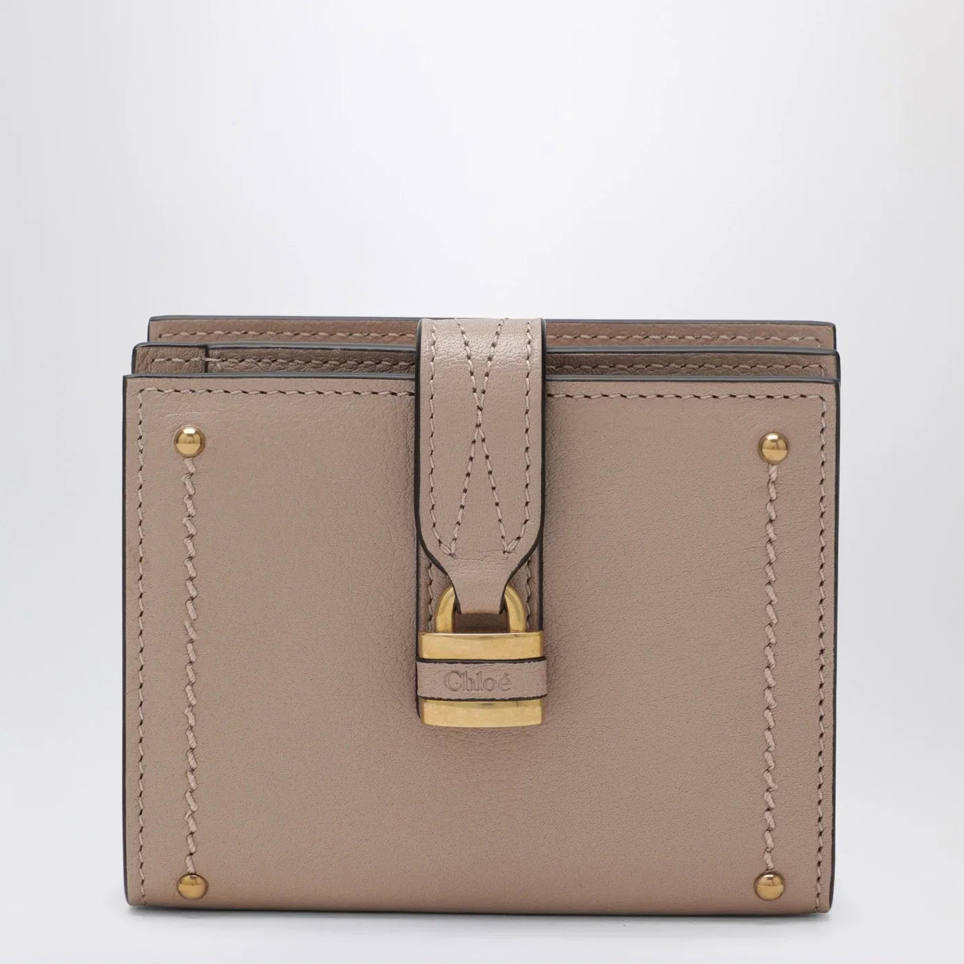 Chloé Pink leather square Paddington wallet