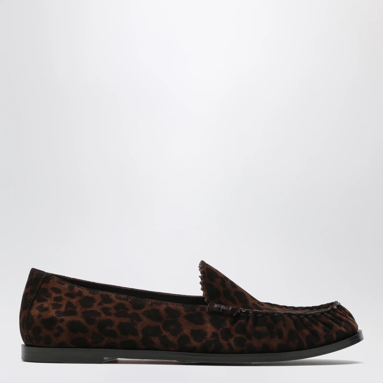 Aquazzura Leopard-print suede loafers