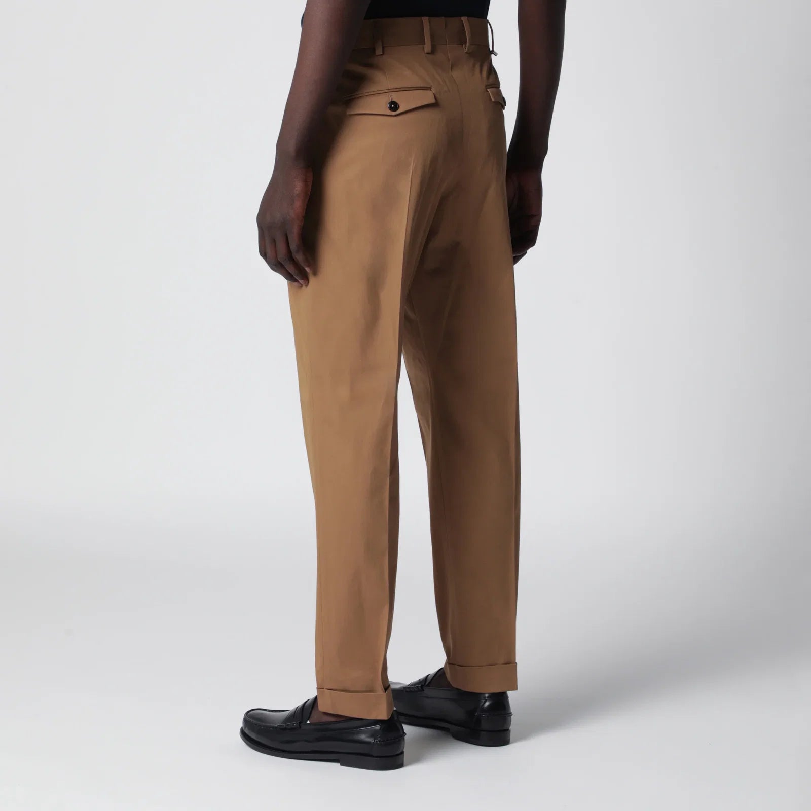 PT Torino Biscuit-colored cotton trousers