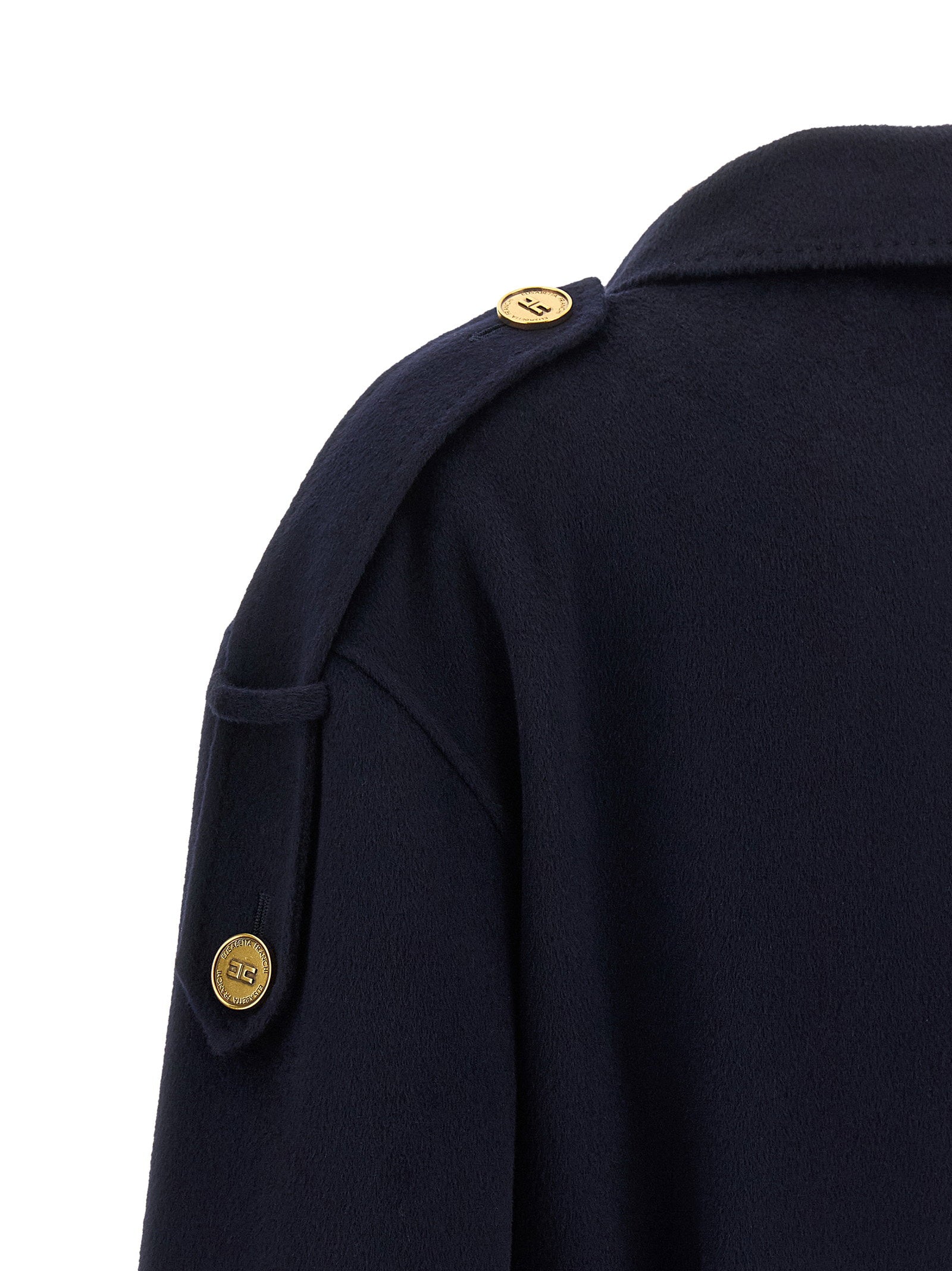 Elisabetta Franchi Double-breasted Belted Coat