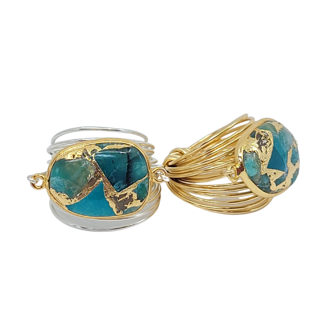 Torrey Ring with Teal Mojave Copper