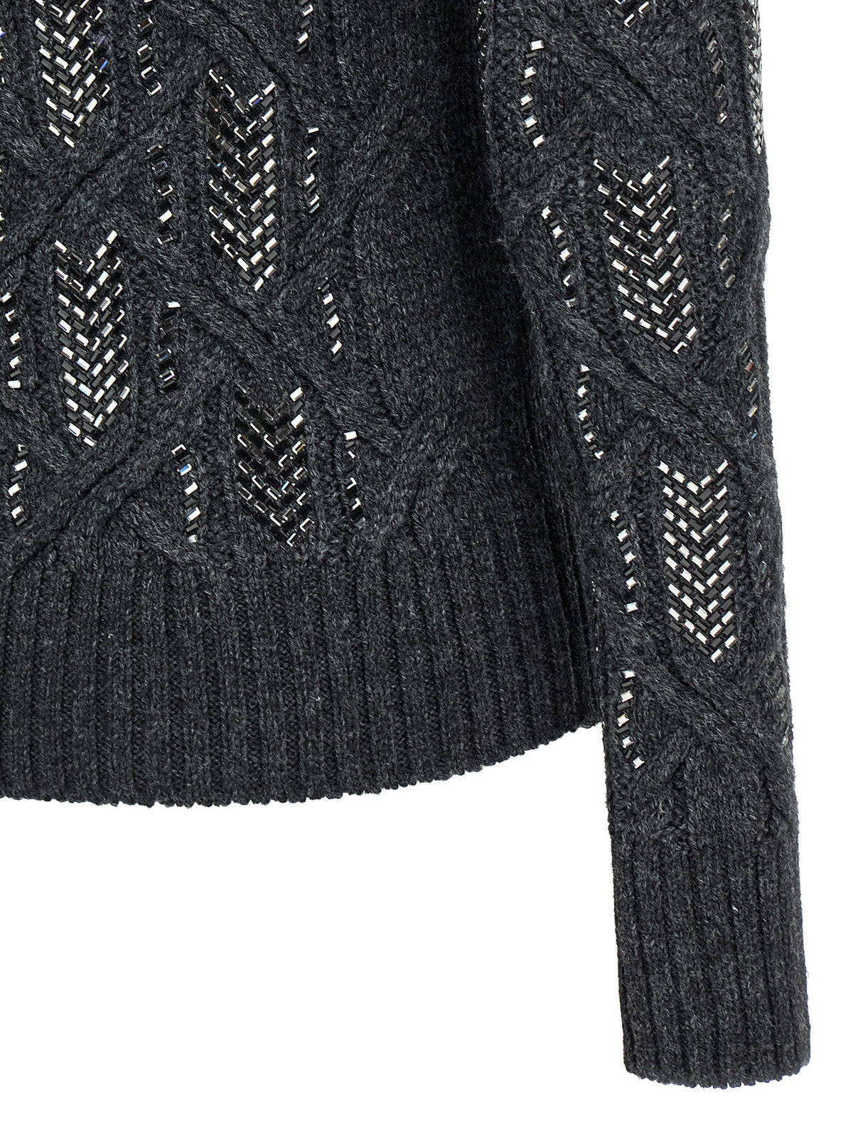 Ermanno Scervino Crystal Braid Sweater