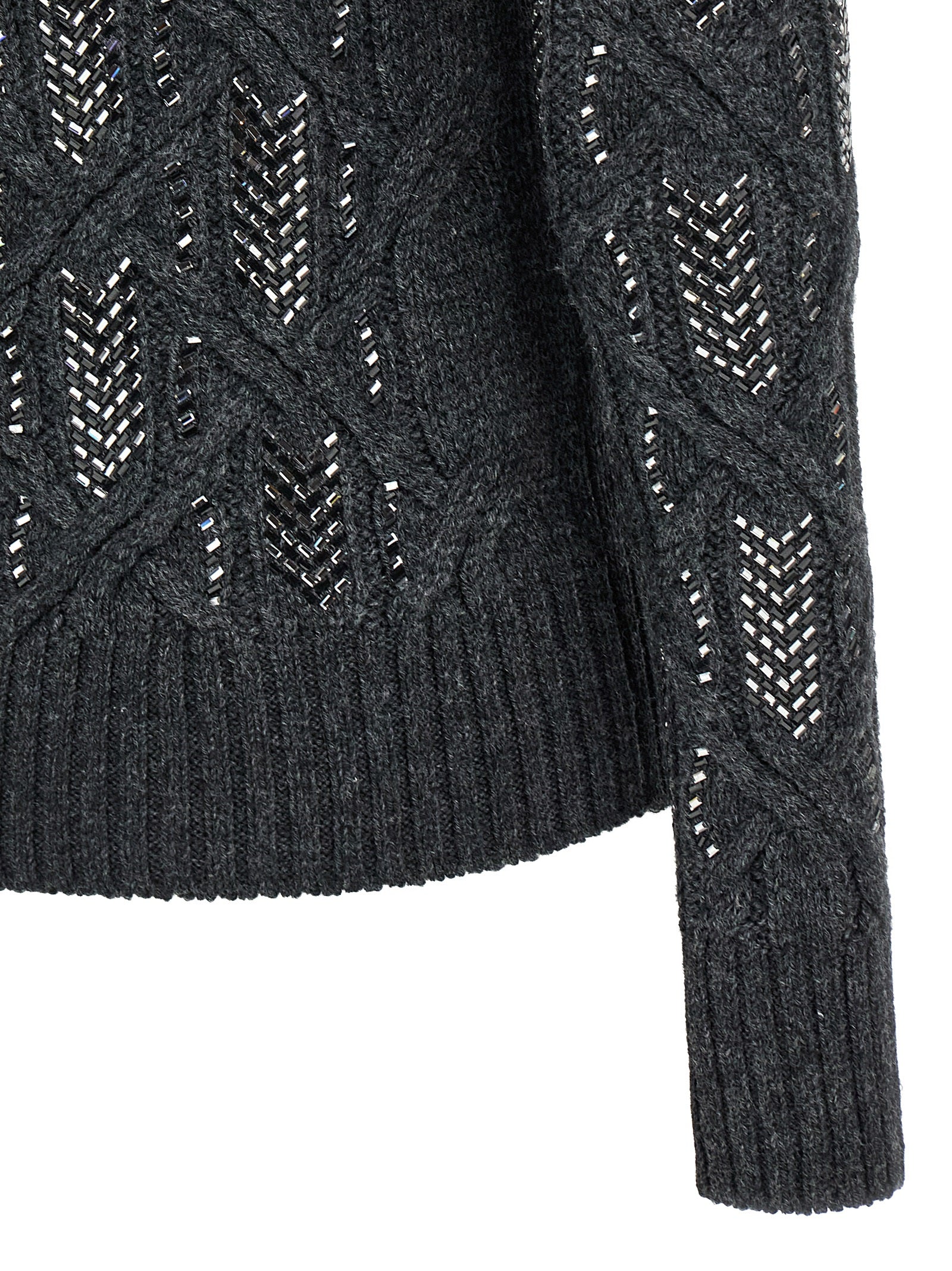 Ermanno Scervino Crystal Braid Sweater