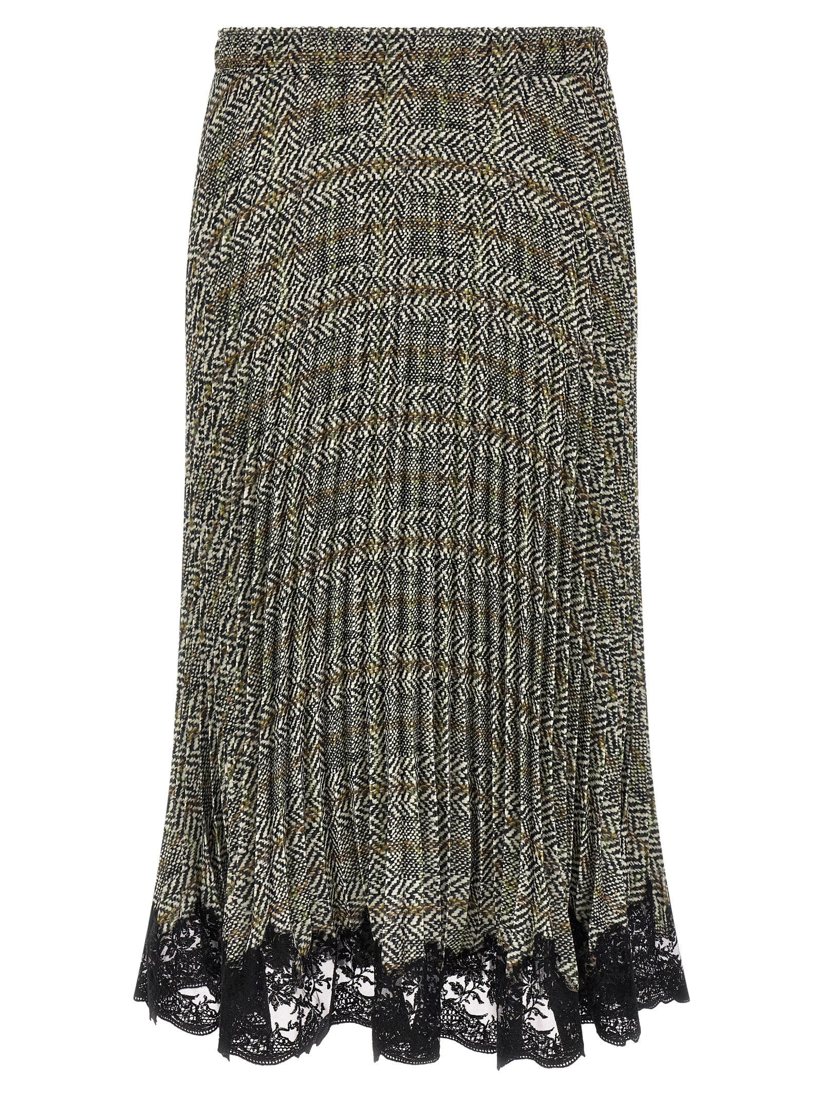 Ermanno Scervino Pleated Skirt With Lace