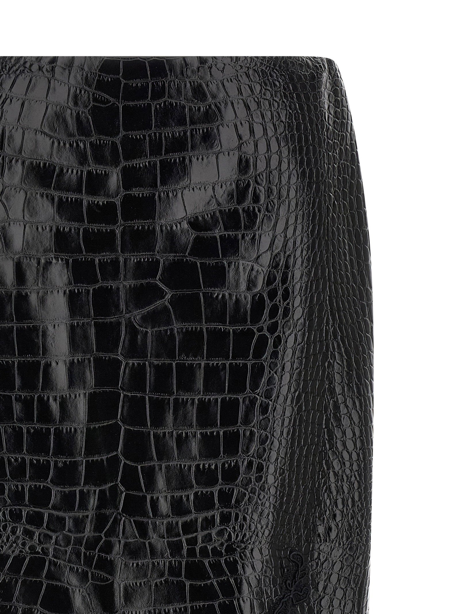 Ermanno Scervino Coconut Print Sheath Skirt With Lace