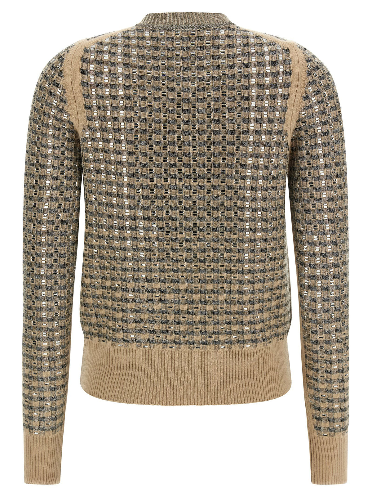 Ermanno Scervino Check Cardigan With Crystals