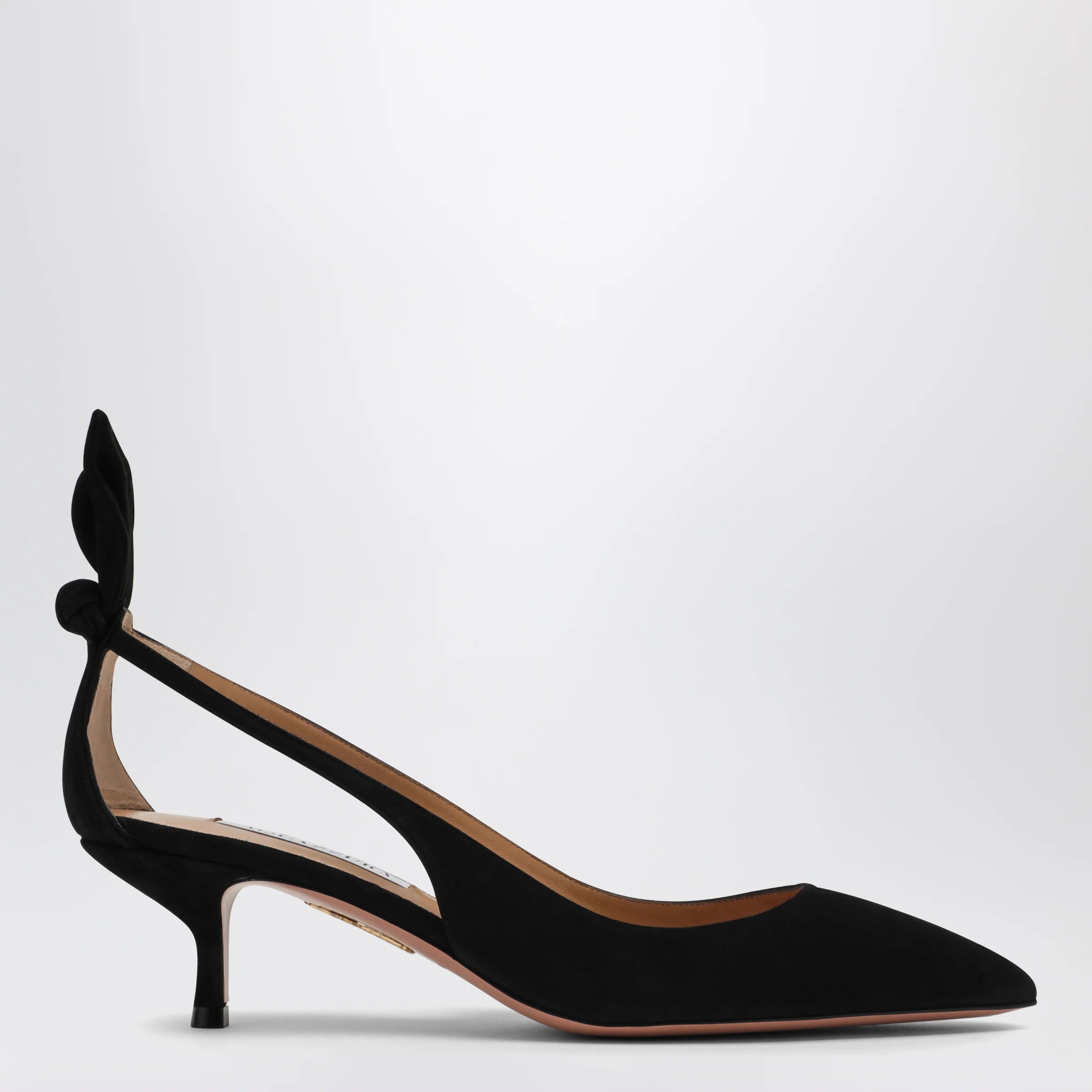 Aquazzura Black suede Deneuve pumps